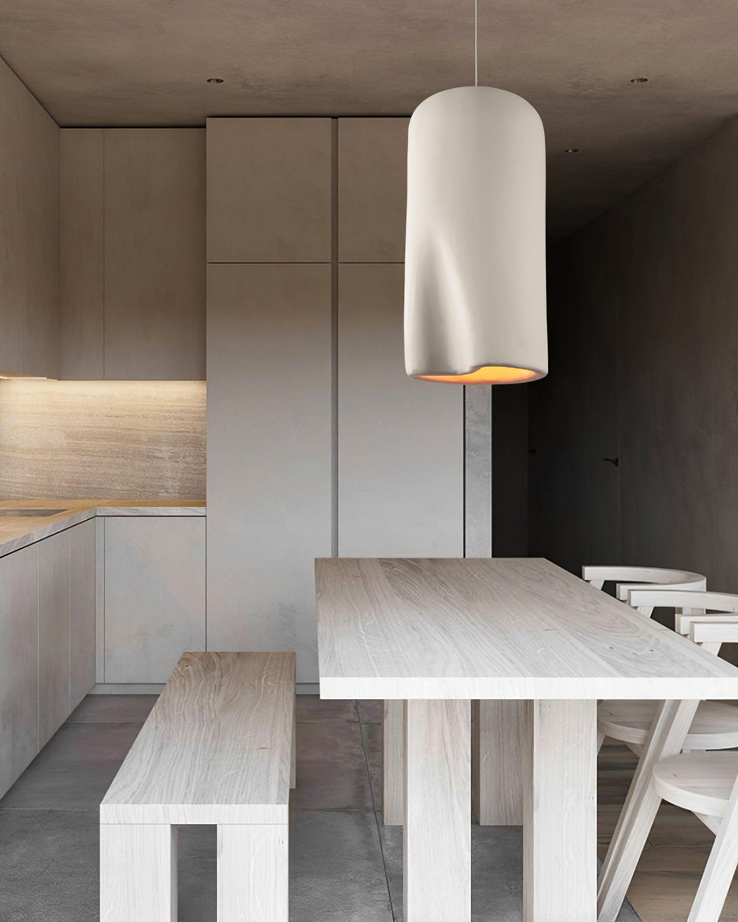 Nuo Pendant Lamp Plaster Rounded Dome Wabi Sabi-Neutral Decor