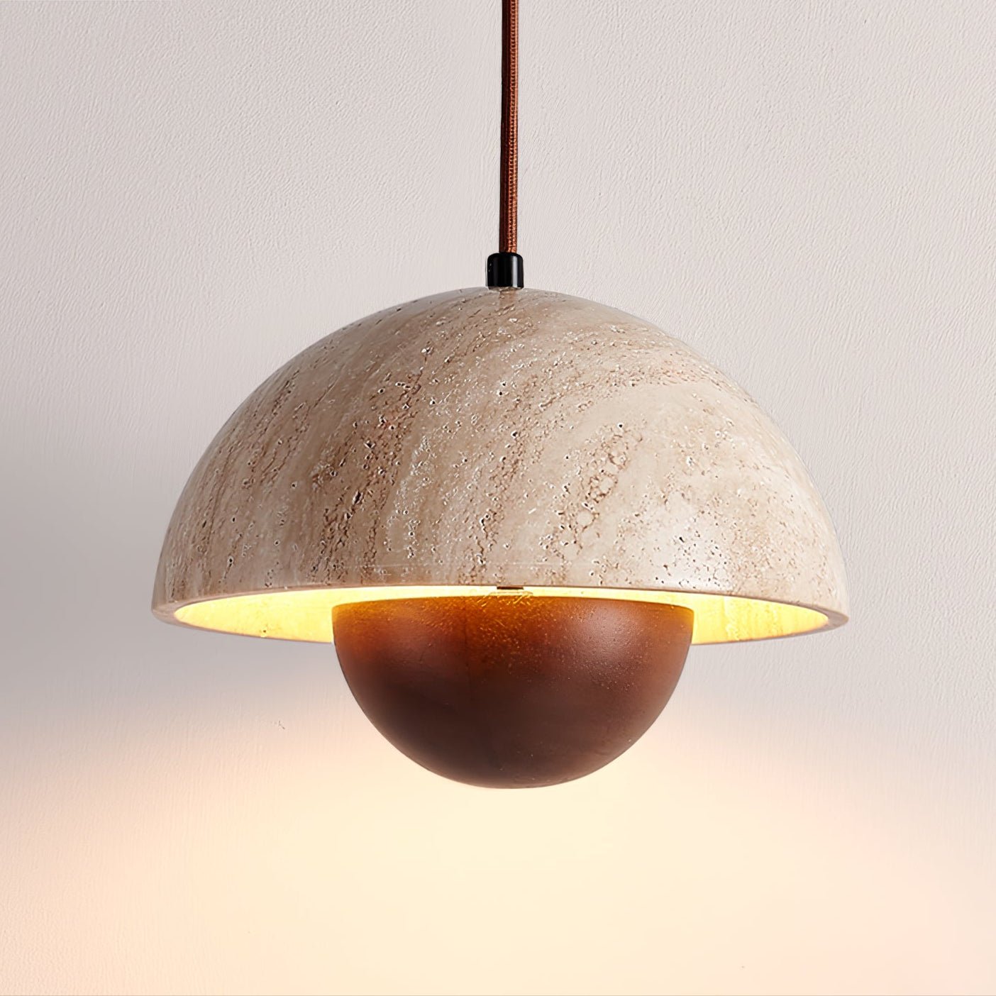 Ersile Travertine Pendant Light-Neutral Decor