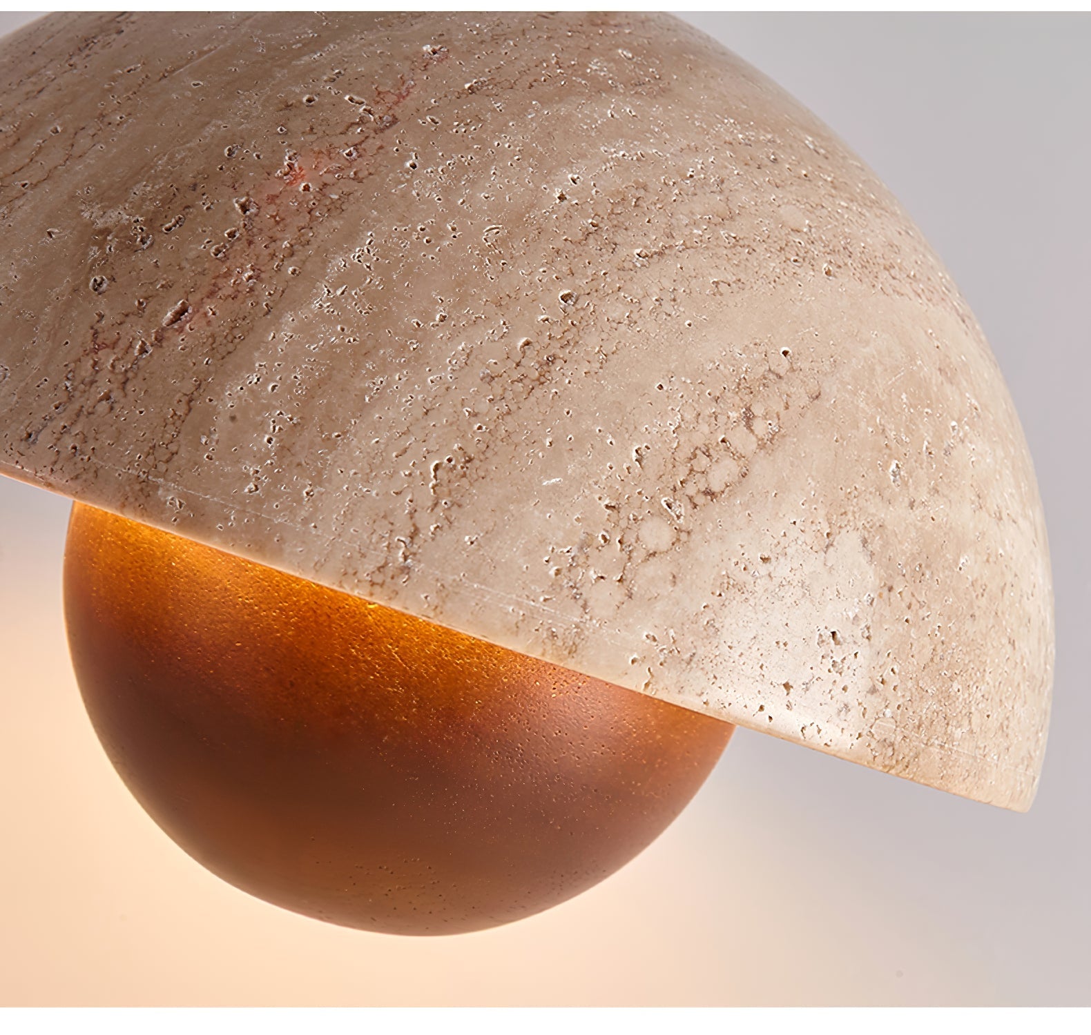 Ersile Travertine Pendant Light-Neutral Decor