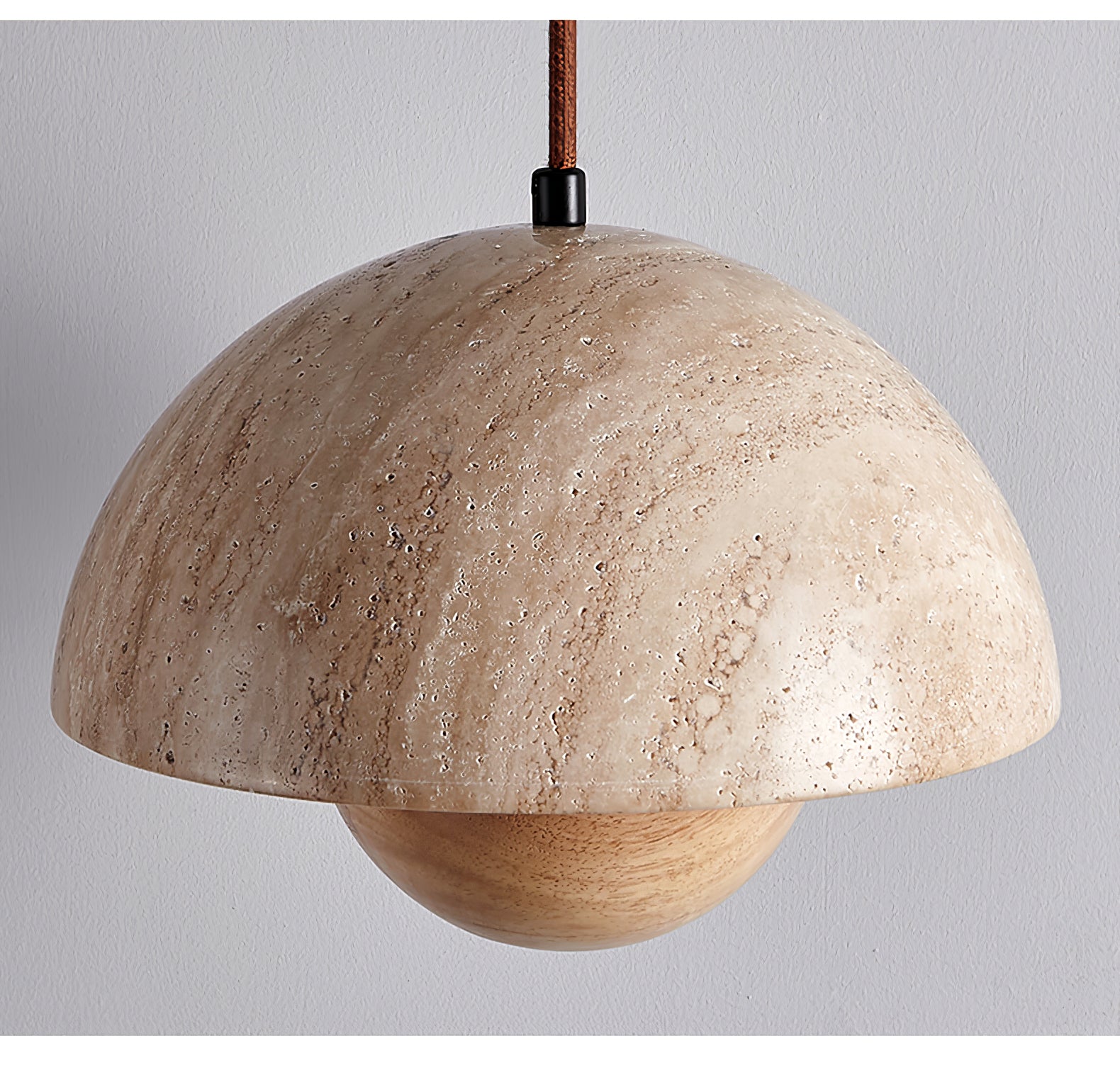Ersile Travertine Pendant Light-Neutral Decor