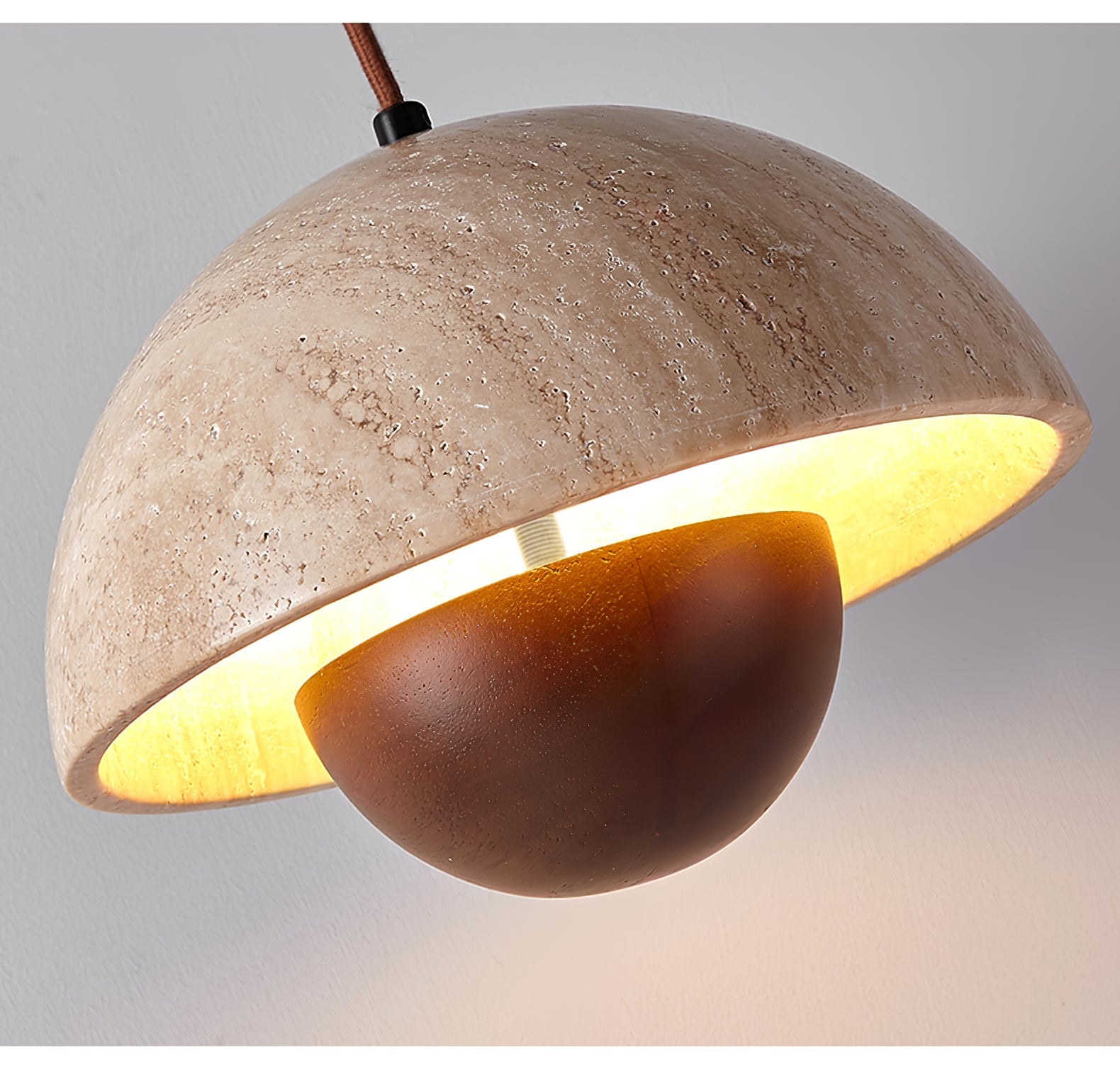 Ersile Travertine Pendant Light-Neutral Decor