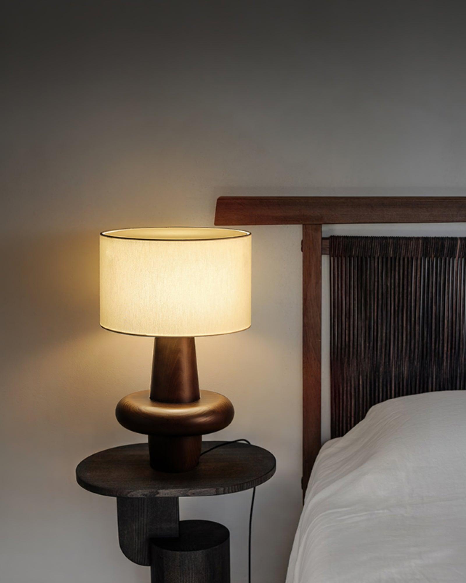Ring Minimalist Wood Table Lamp-Neutral Decor