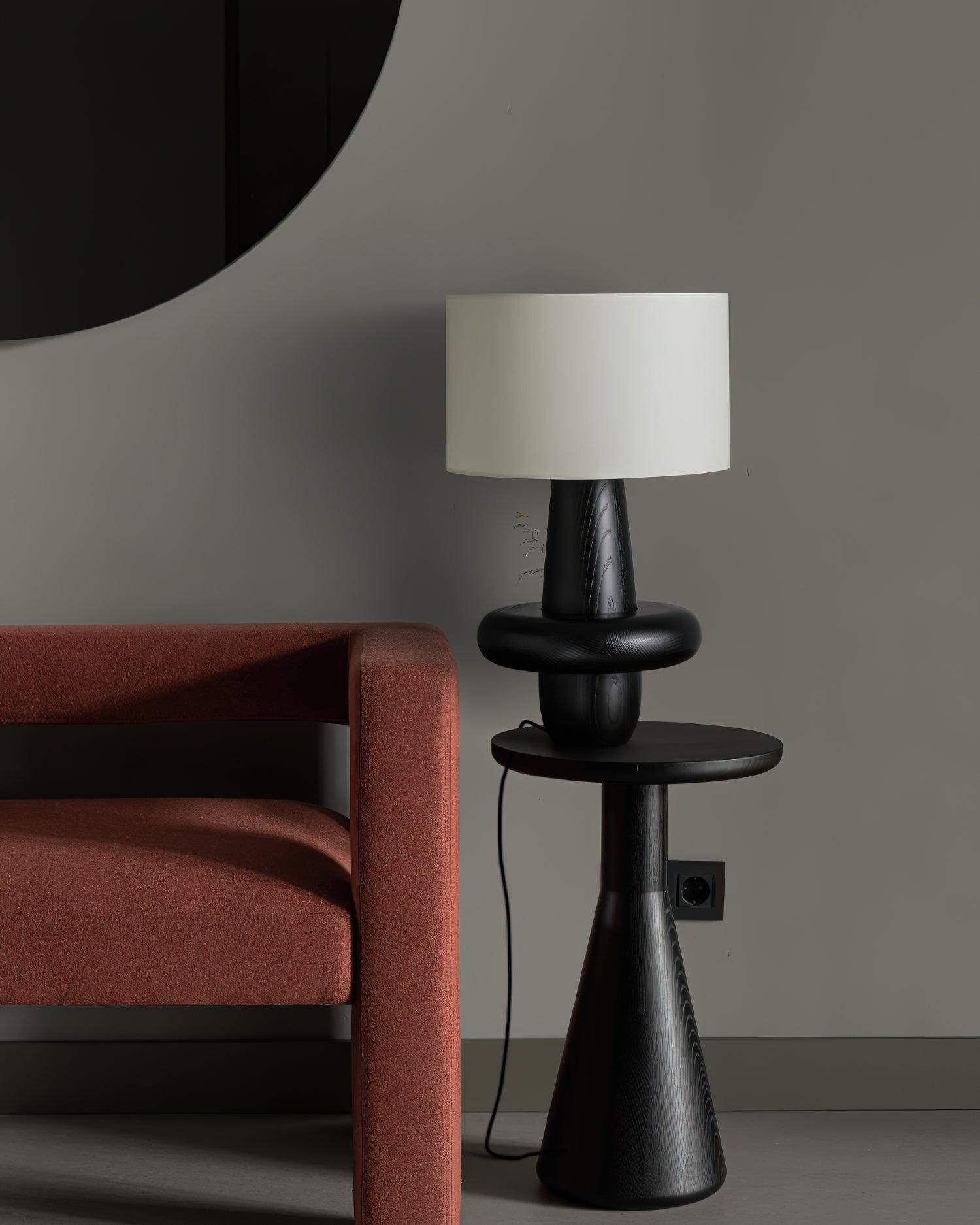 Ring Minimalist Wood Table Lamp-Neutral Decor