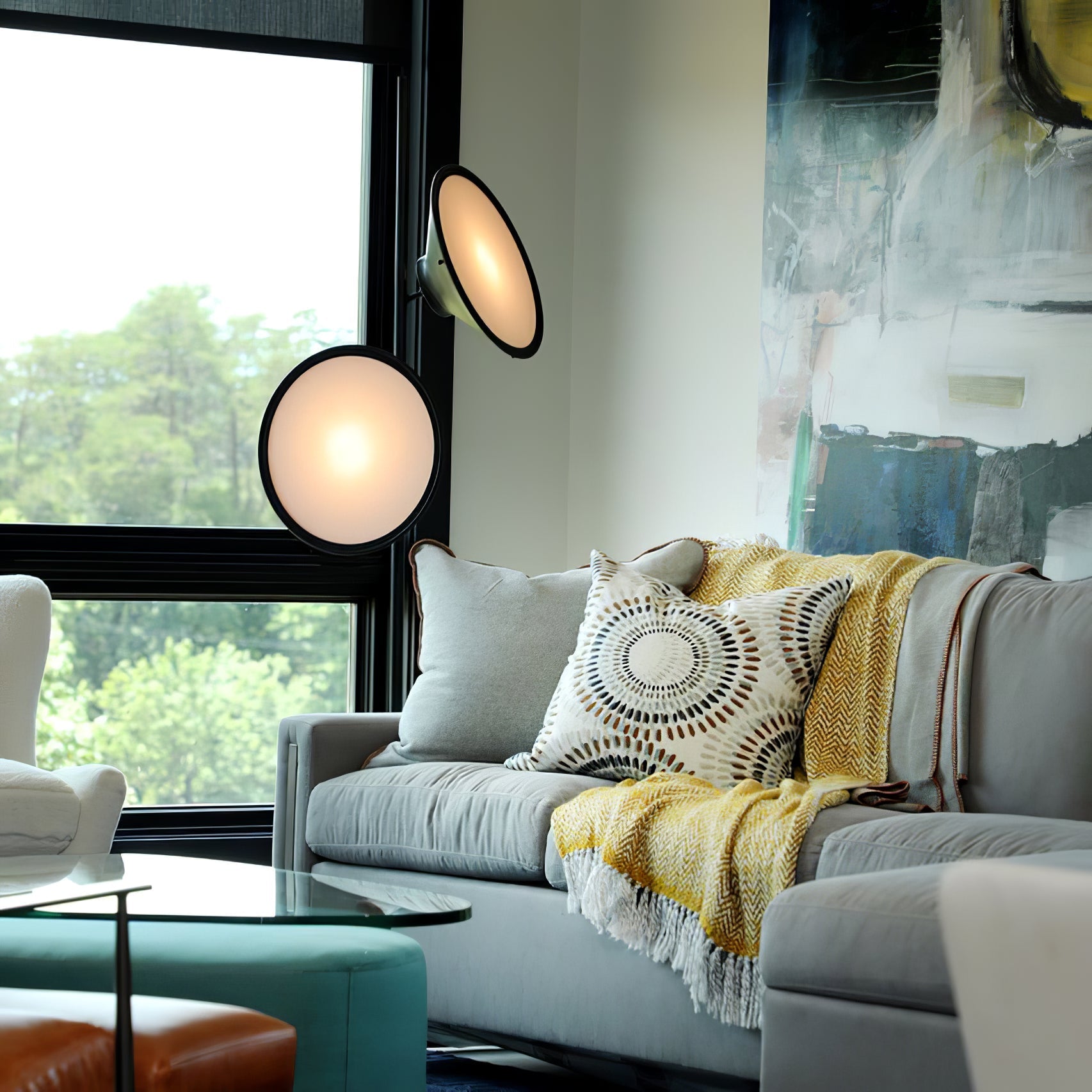 Eave Acrylic Artistic Floor Lamp-Neutral Decor