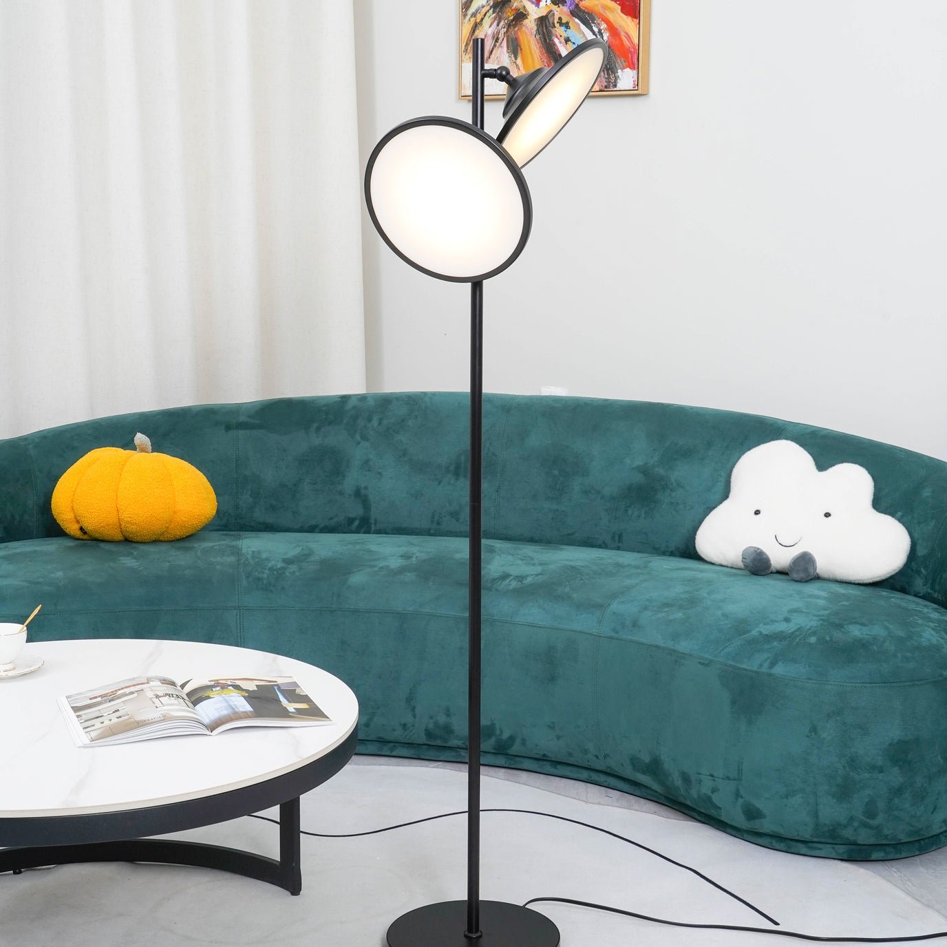 Eave Acrylic Artistic Floor Lamp-Neutral Decor