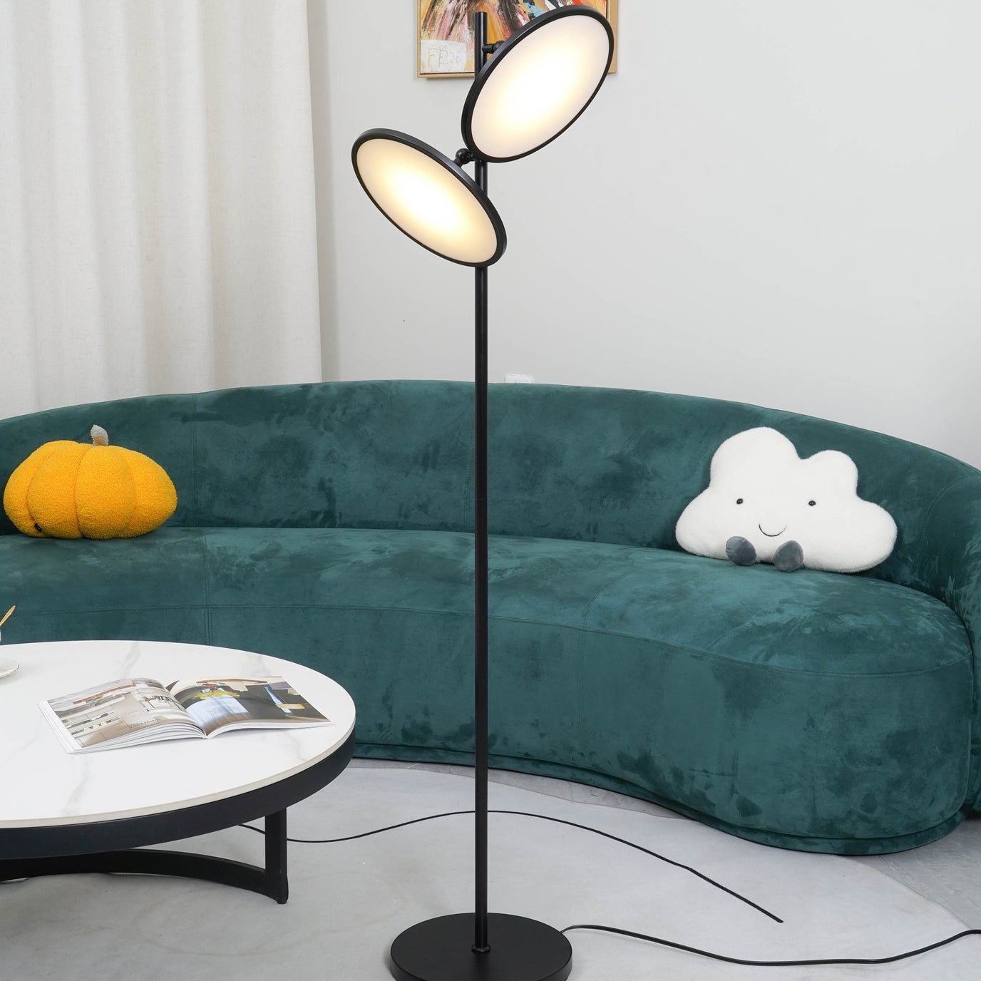 Eave Acrylic Artistic Floor Lamp-Neutral Decor