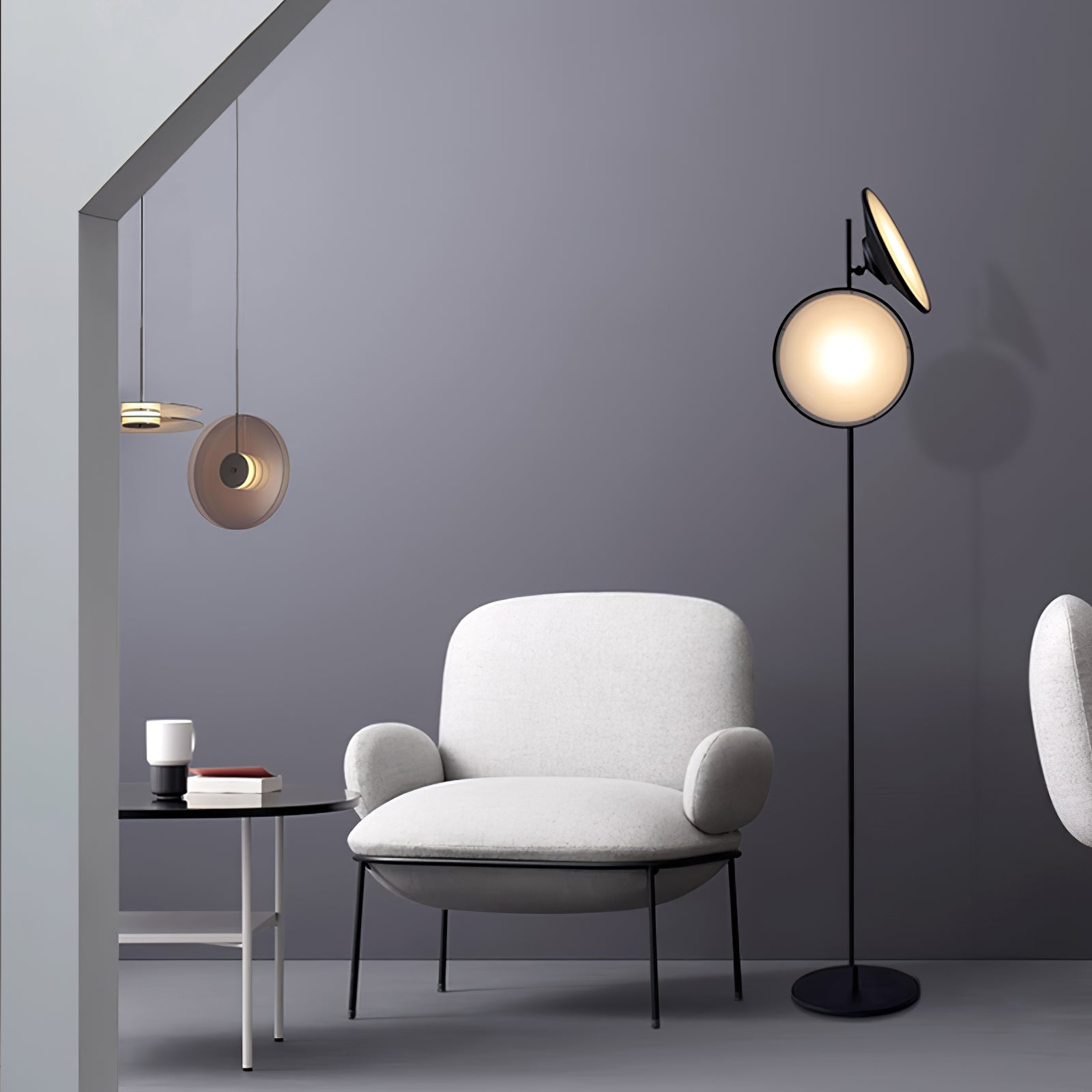 Eave Acrylic Artistic Floor Lamp-Neutral Decor