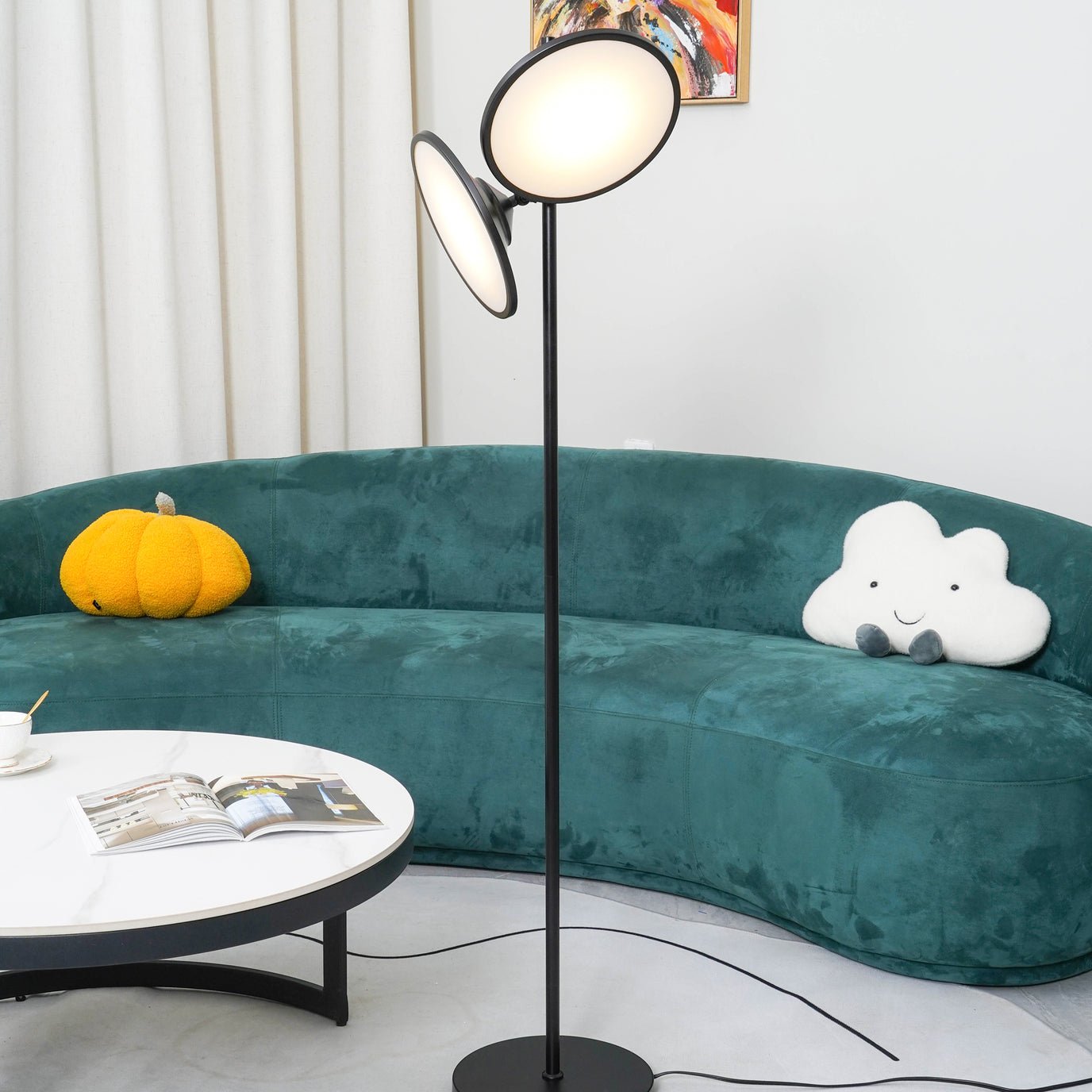 Eave Acrylic Artistic Floor Lamp-Neutral Decor