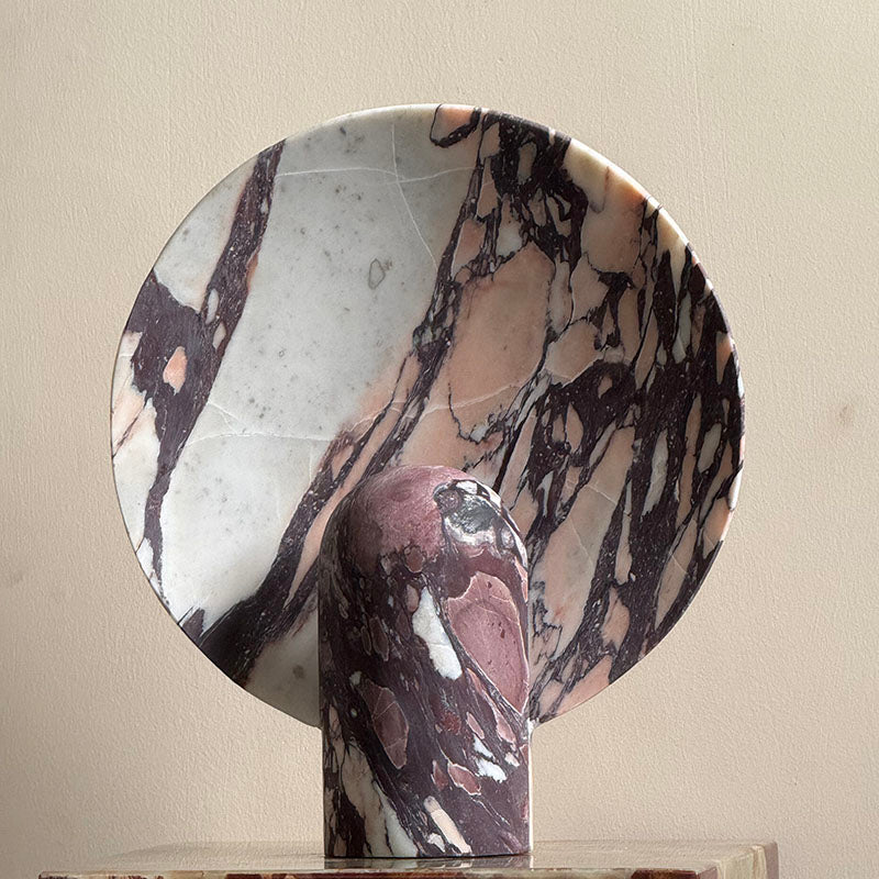 Top-down view of the Fan Marble Table Lamp.