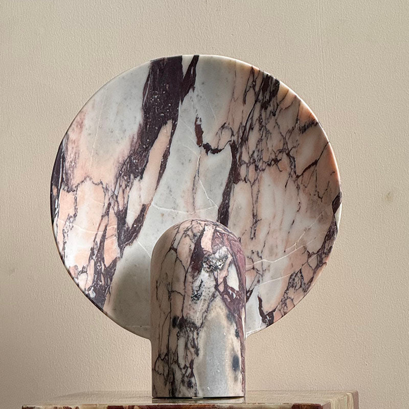 Purple onyx Fan Table Lamp as a statement piece.