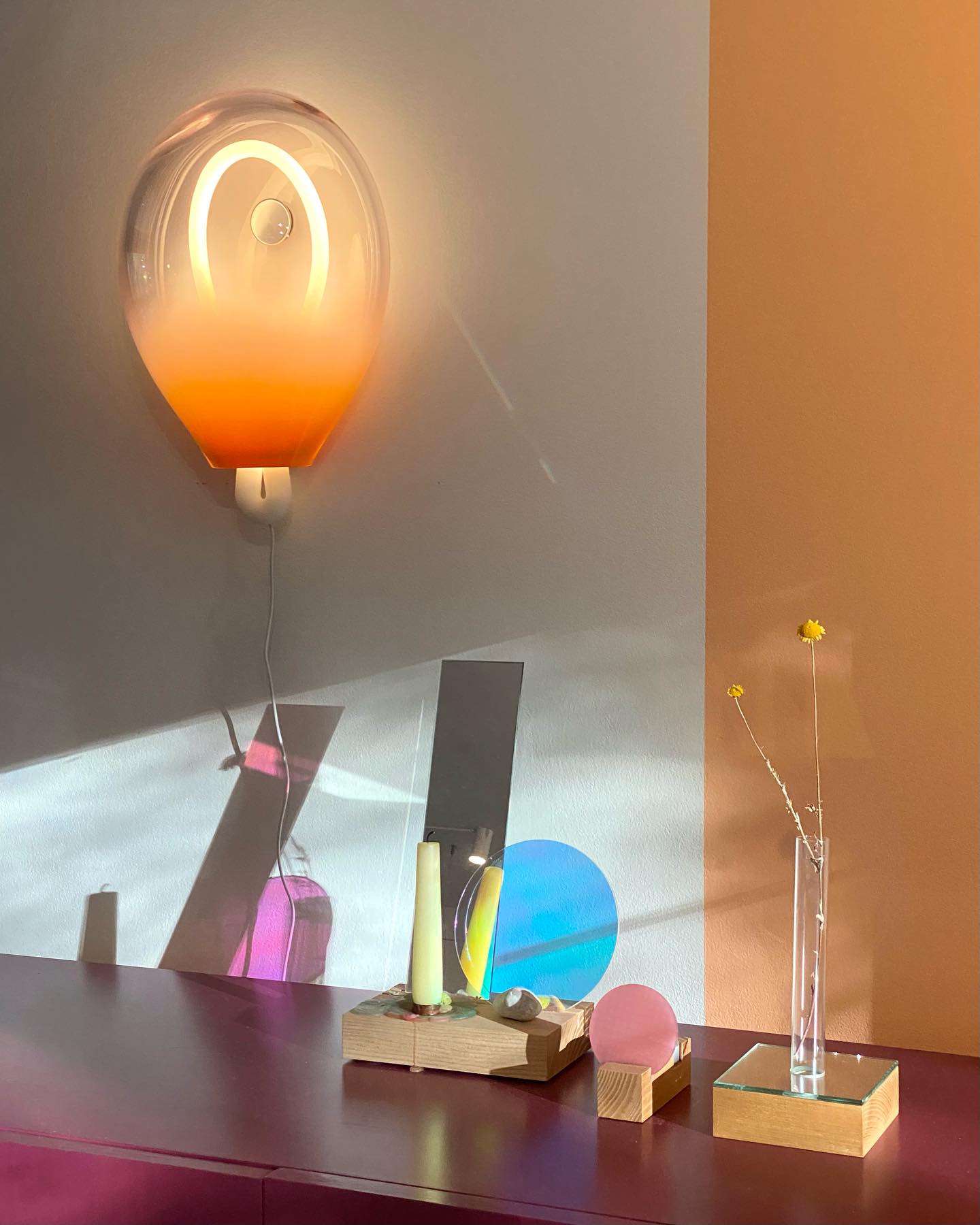 Lysolila Premium Nordic Art Glass Wall Light-Neutral Decor
