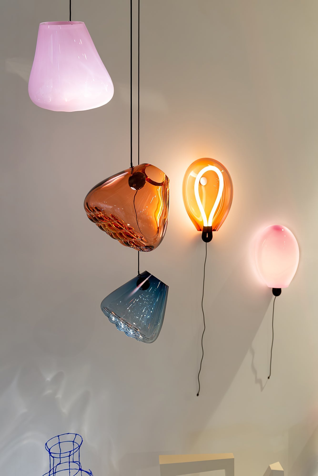 Lysolila Premium Nordic Art Glass Wall Light-Neutral Decor