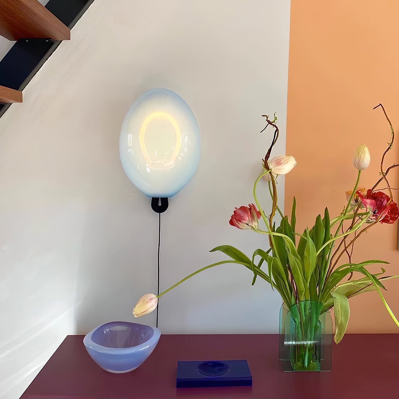 Lysolila Premium Nordic Art Glass Wall Light-Neutral Decor