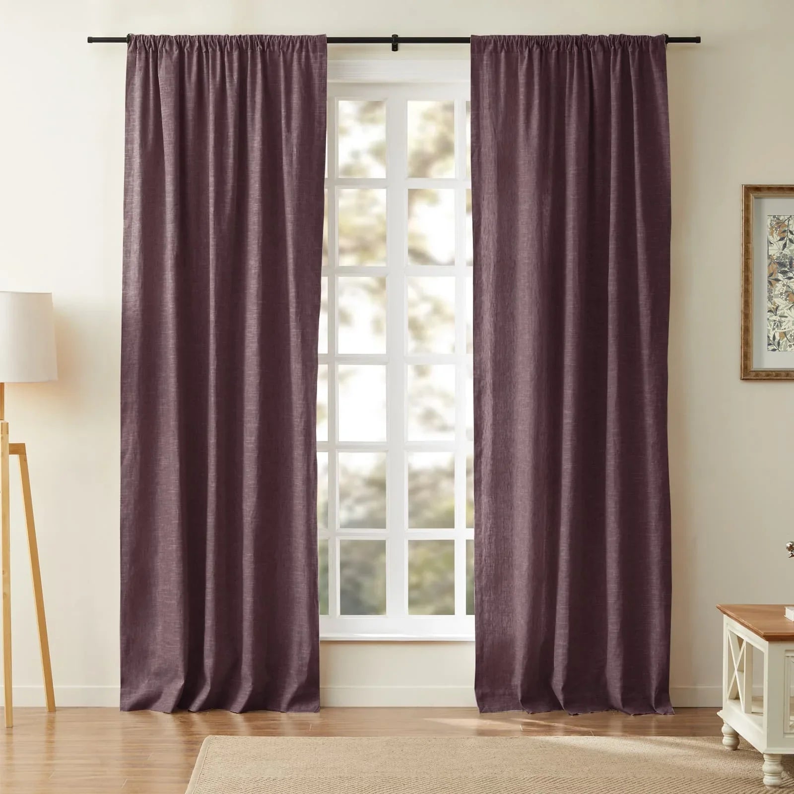 Jenna Linen Curtains & Drapes Soft Top-Neutral Decor