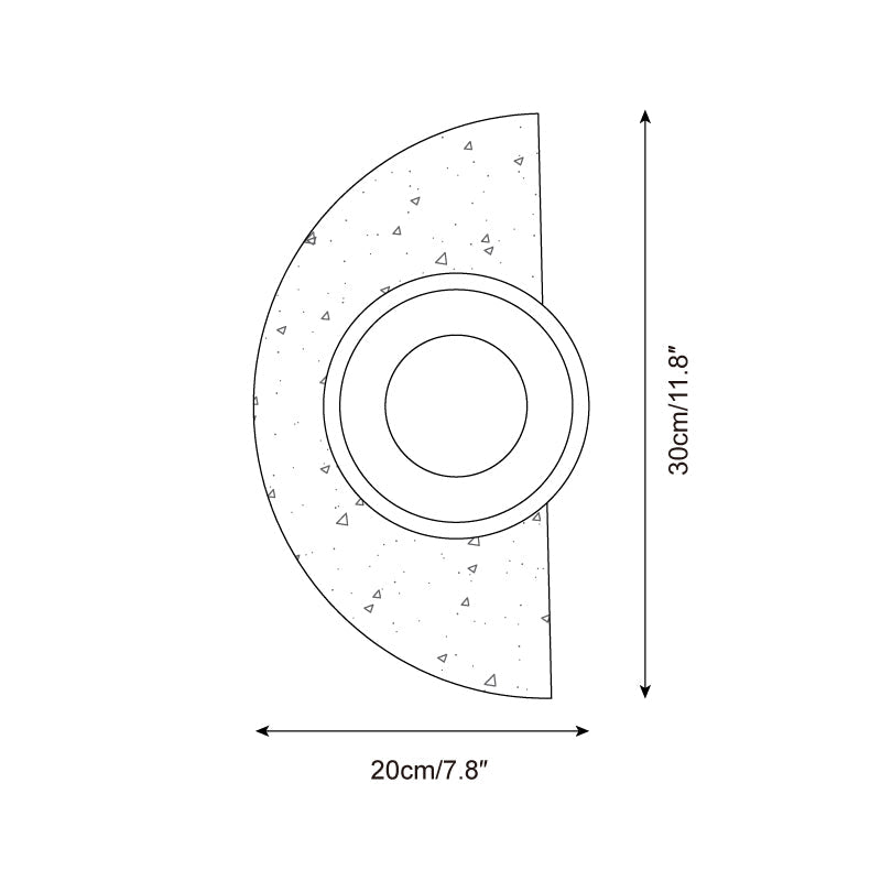 Solaro Wall Lamp Travertine Half-moon  Design