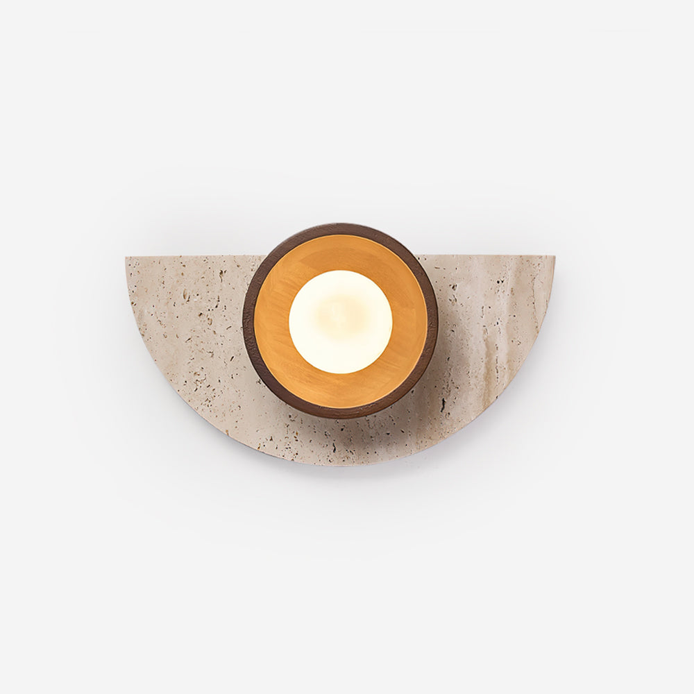 Solaro Wall Lamp Travertine Half-moon  Design