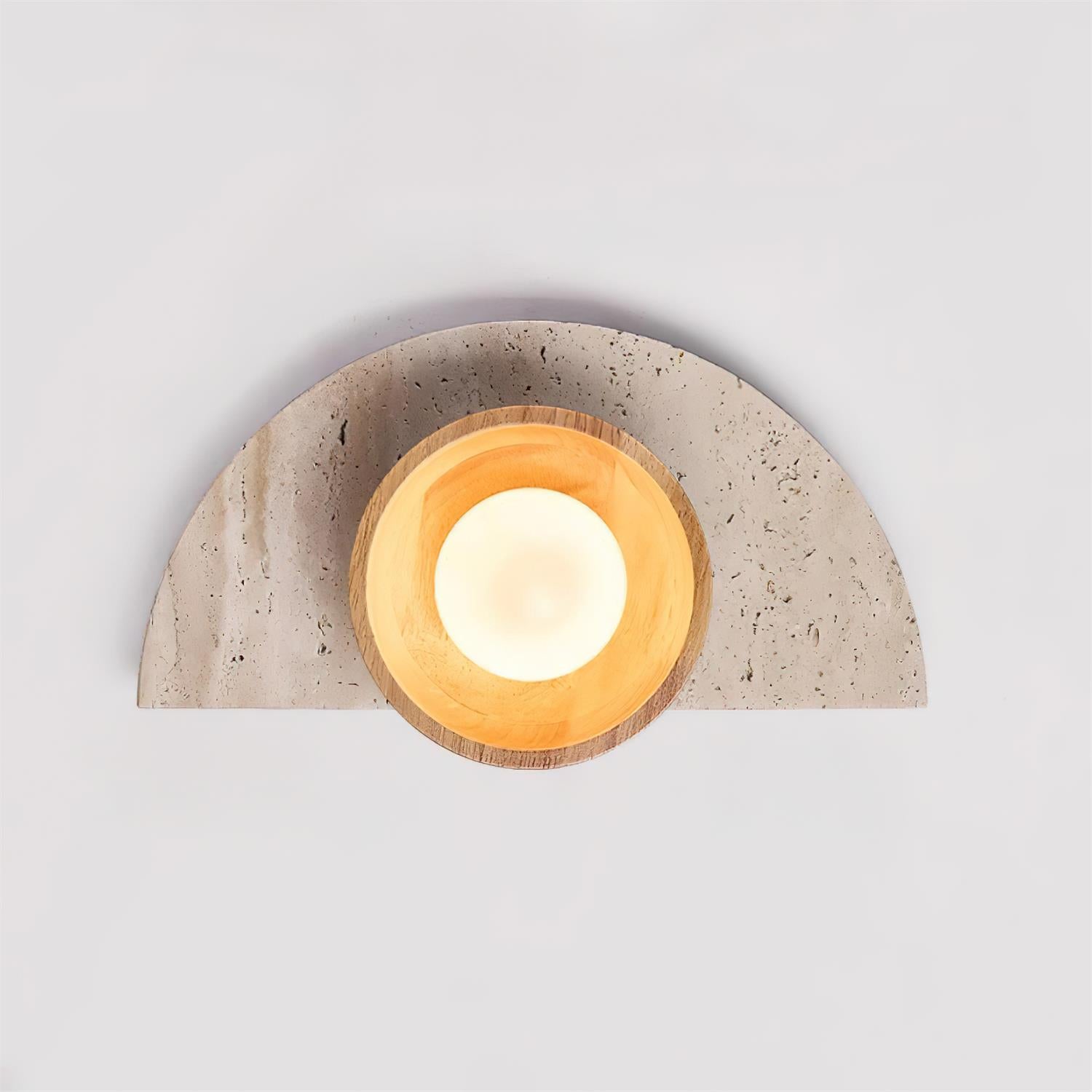 Solaro Wall Lamp Travertine Half-moon  Design