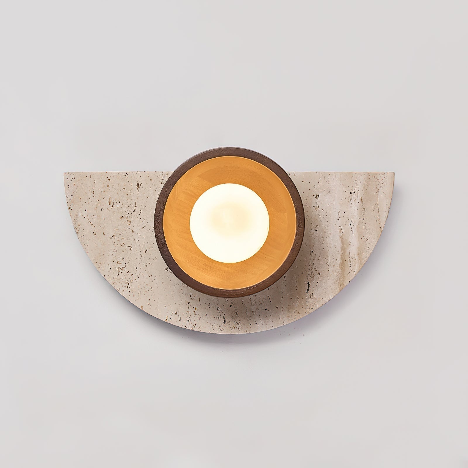 Solaro Wall Lamp Travertine Half-moon  Design