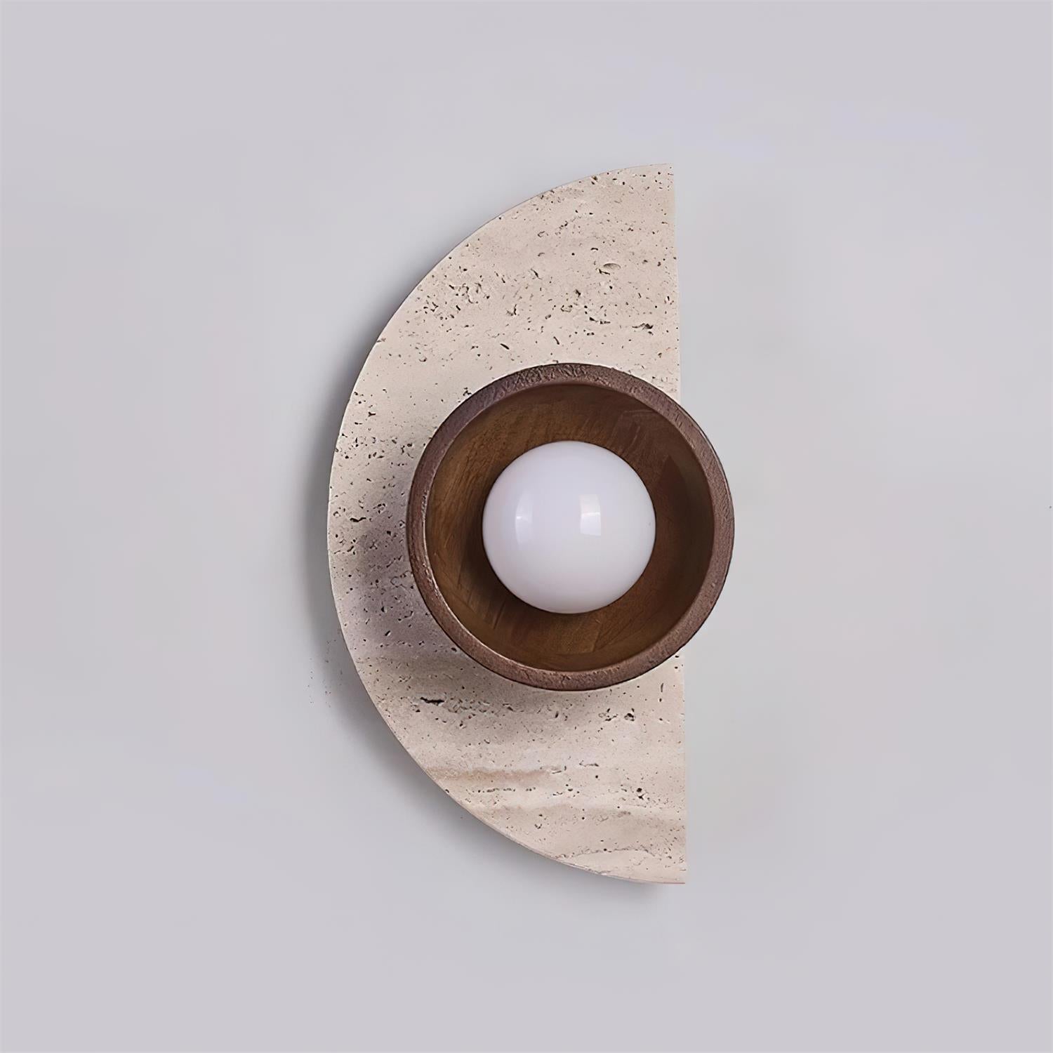 Solaro Wall Lamp Travertine Half-moon  Design