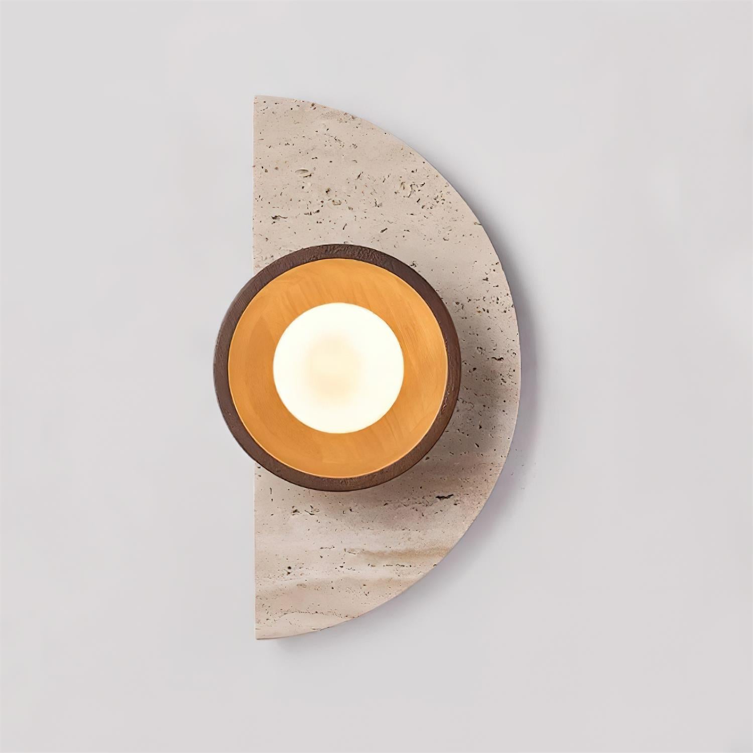 Solaro Wall Lamp Travertine Half-moon  Design