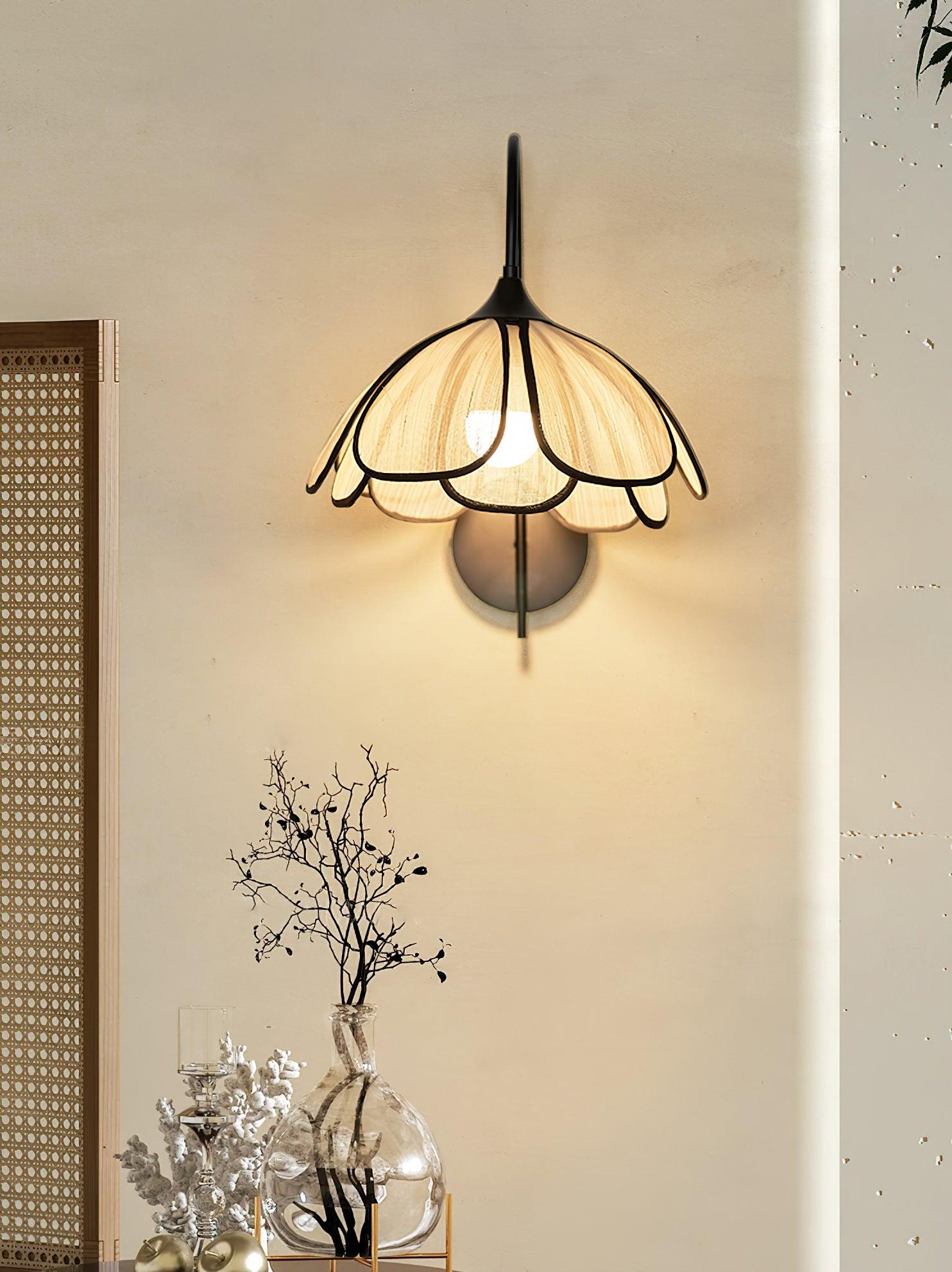 Ivsiliel Natural Burnt Petal Wall Lamp-Neutral Decor