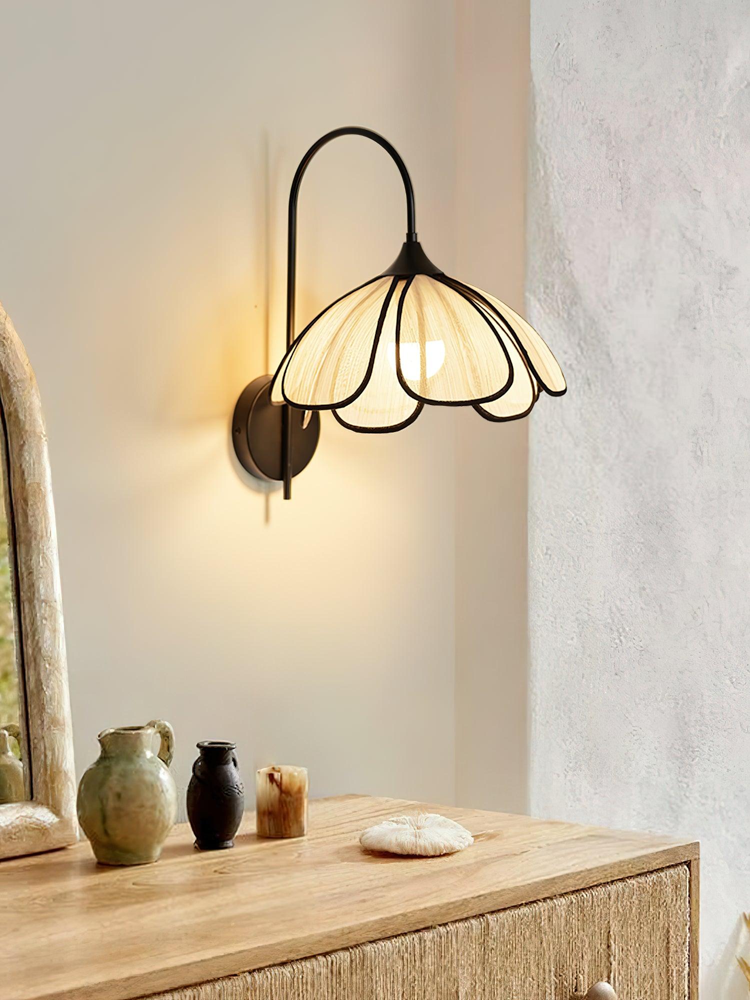 Ivsiliel Natural Burnt Petal Wall Lamp-Neutral Decor