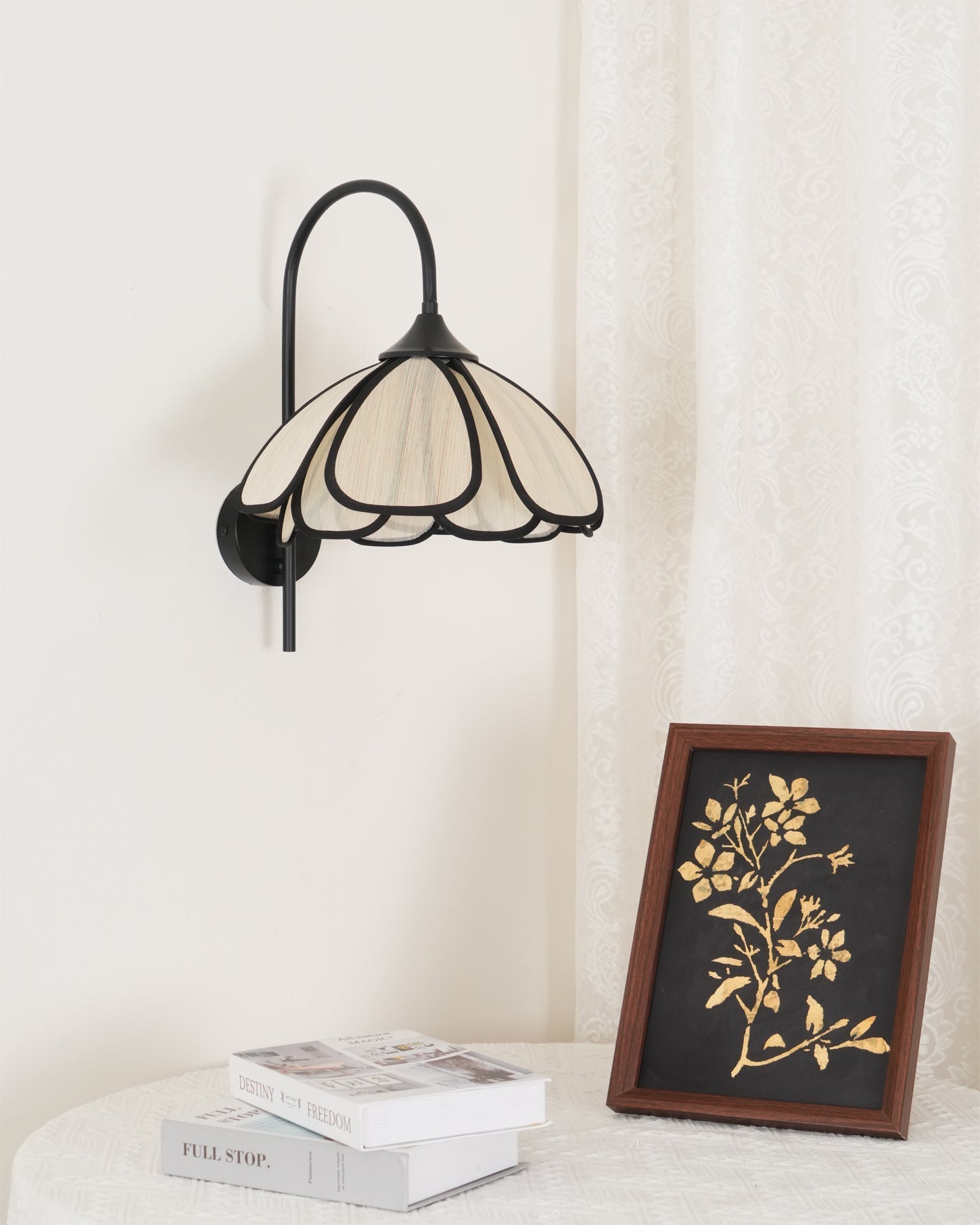 Ivsiliel Natural Burnt Petal Wall Lamp-Neutral Decor