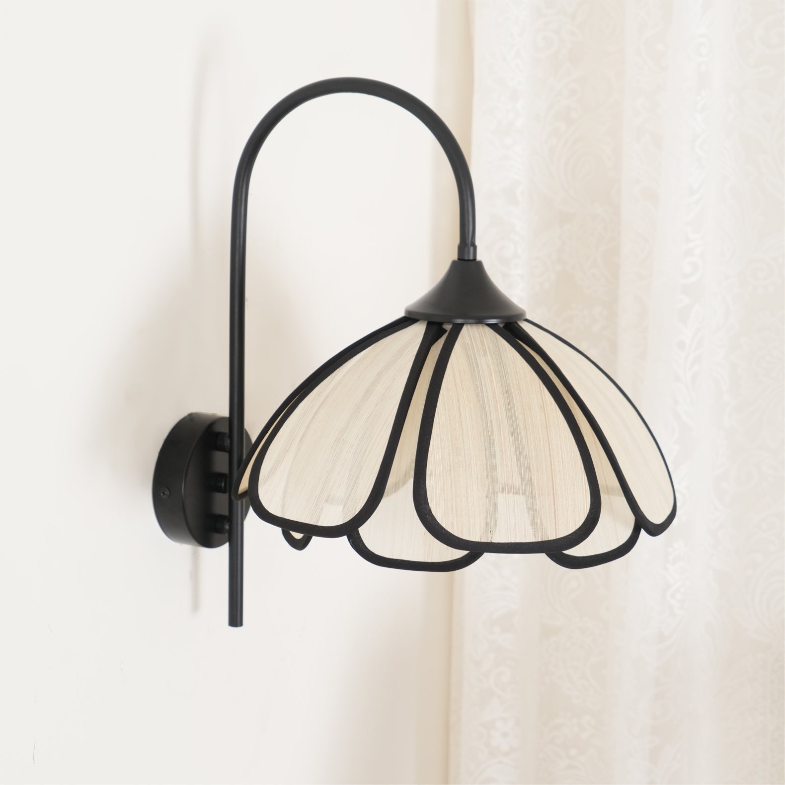 Ivsiliel Natural Burnt Petal Wall Lamp-Neutral Decor