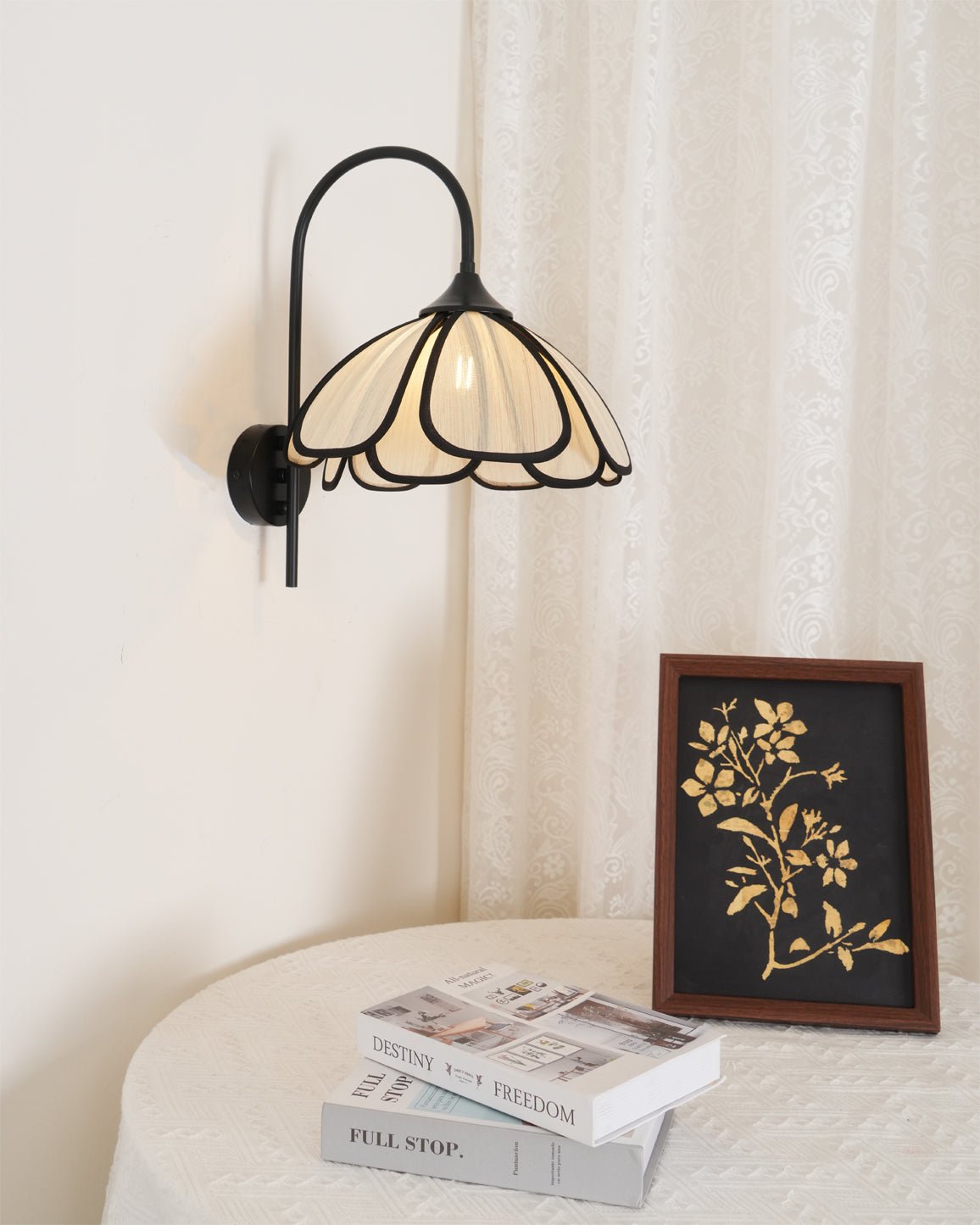 Ivsiliel Natural Burnt Petal Wall Lamp-Neutral Decor
