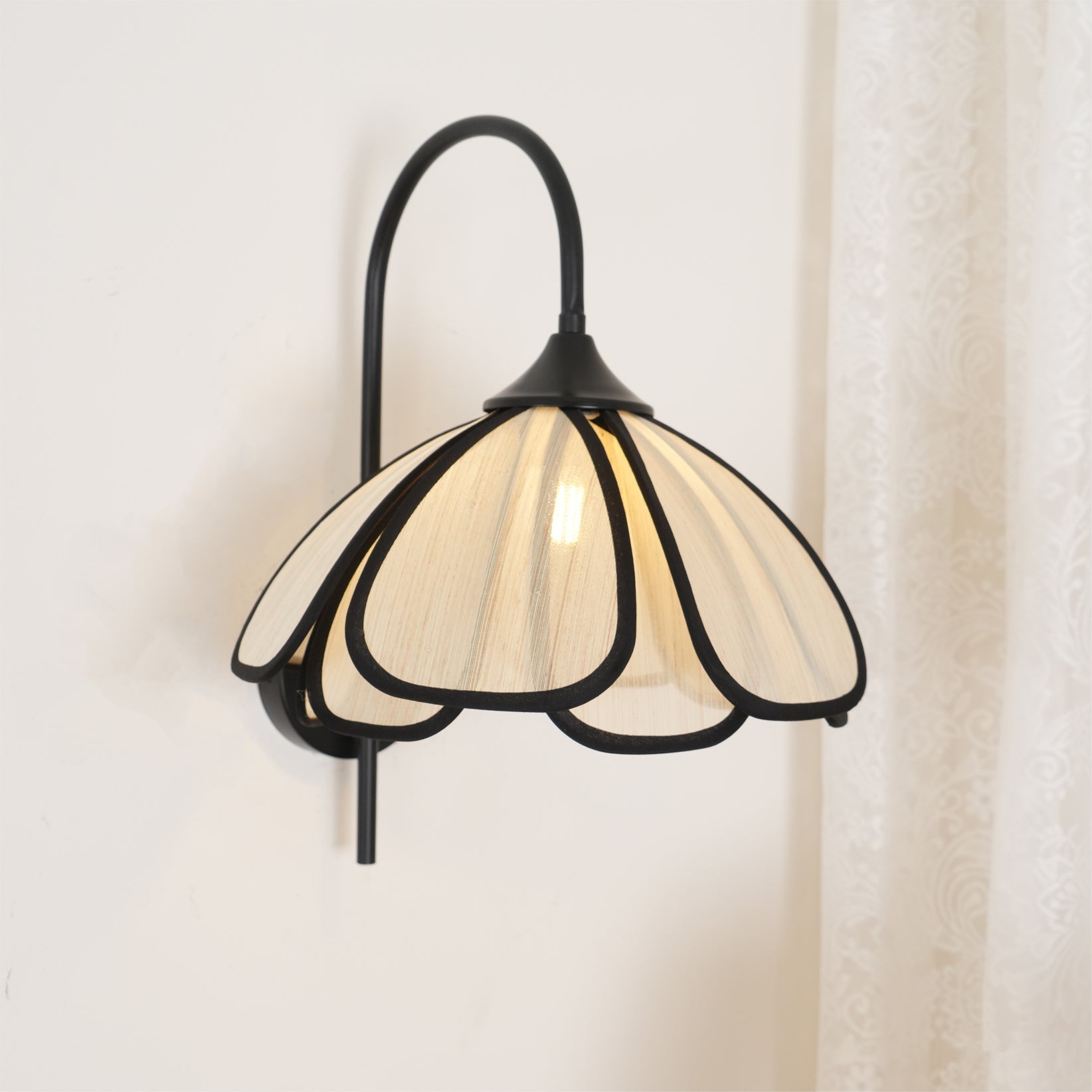 Ivsiliel Natural Burnt Petal Wall Lamp-Neutral Decor