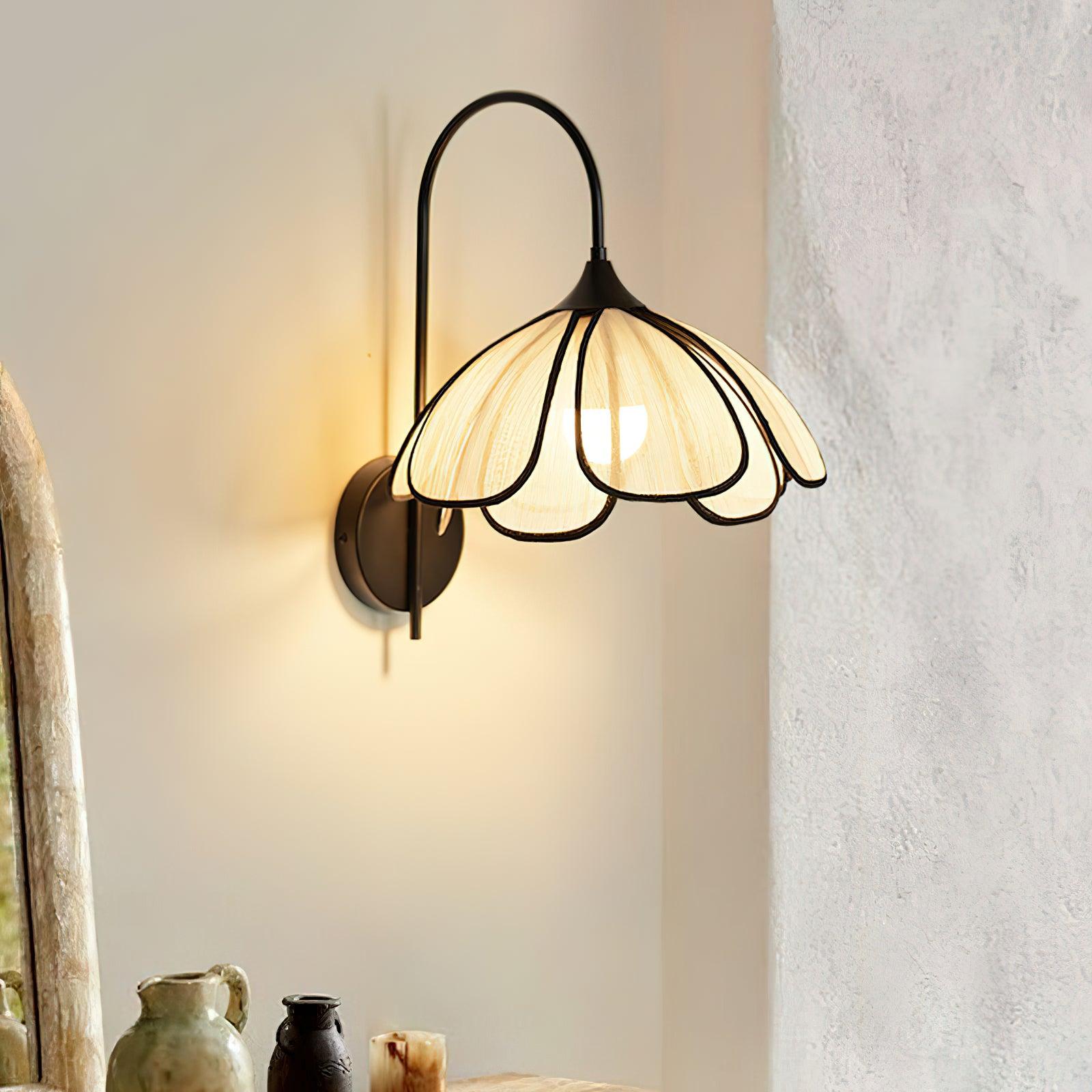Ivsiliel Natural Burnt Petal Wall Lamp-Neutral Decor