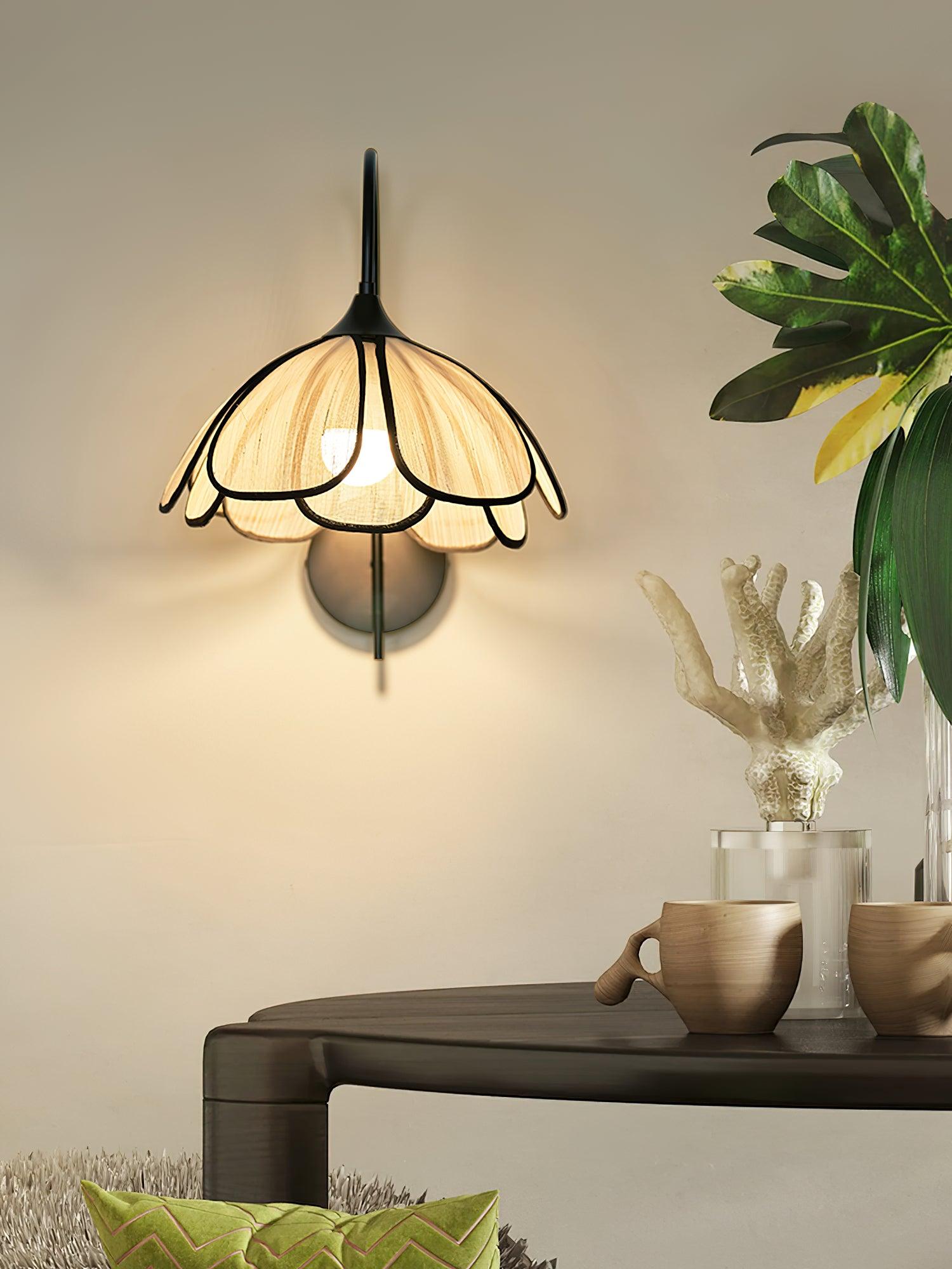 Ivsiliel Natural Burnt Petal Wall Lamp-Neutral Decor