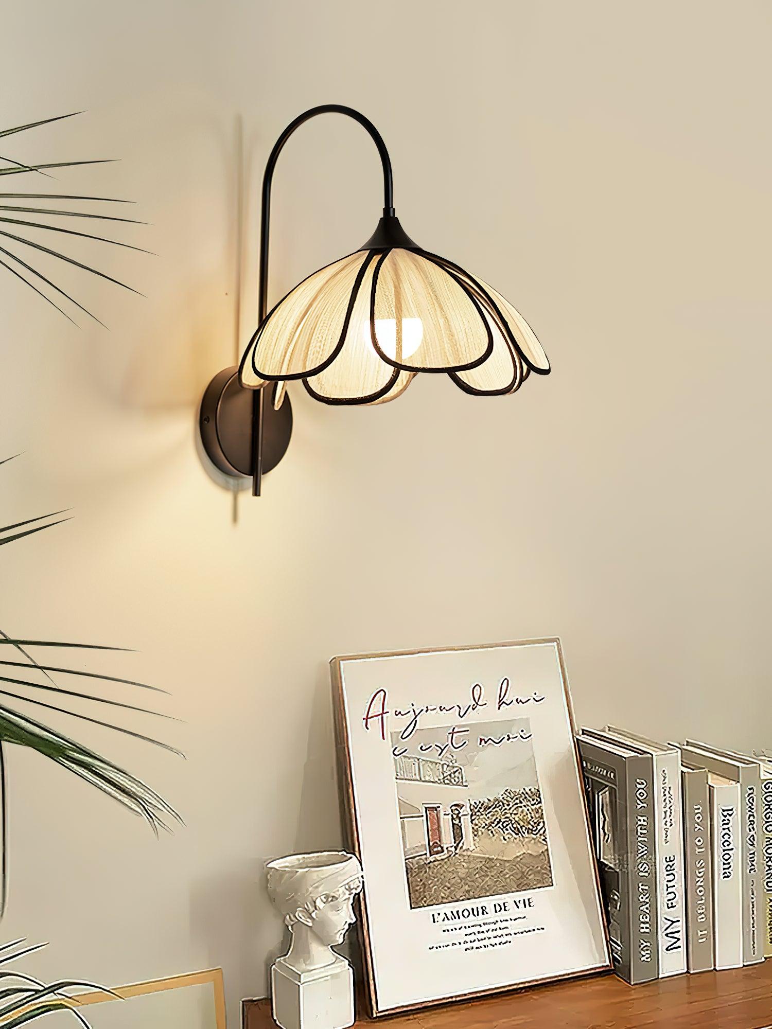 Ivsiliel Natural Burnt Petal Wall Lamp-Neutral Decor