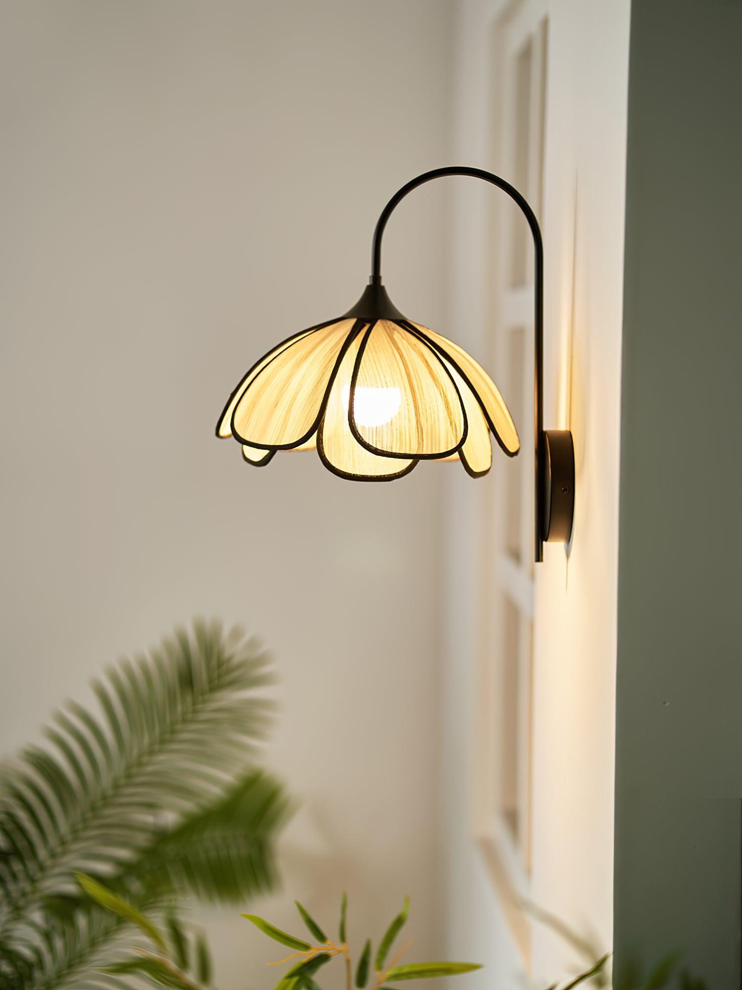 Ivsiliel Natural Burnt Petal Wall Lamp-Neutral Decor