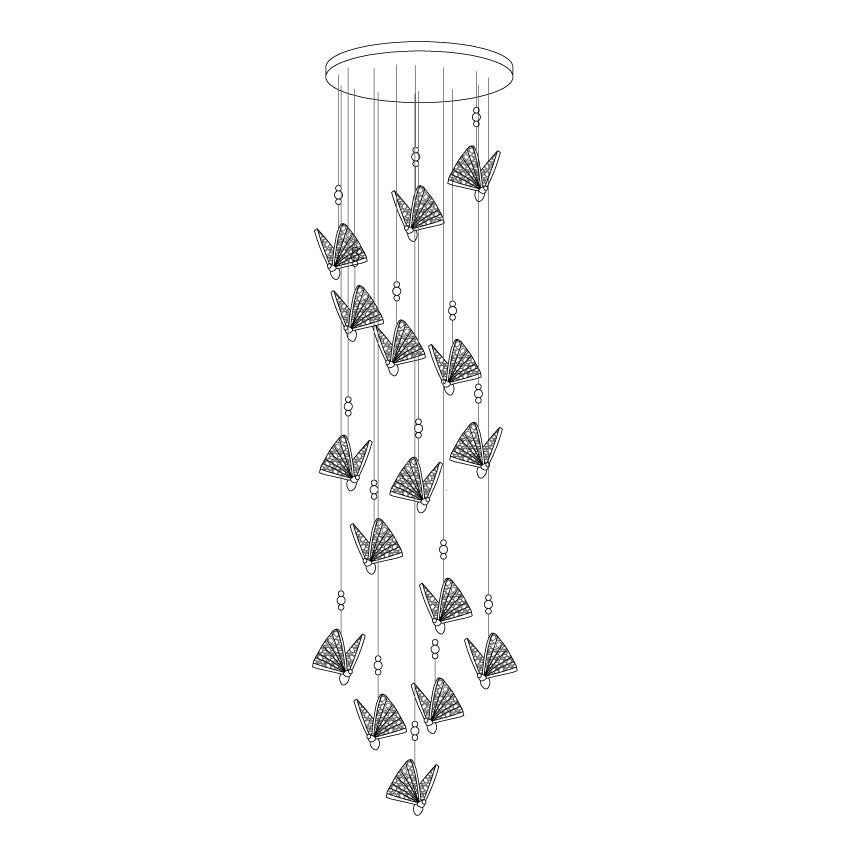 Lunora Modern Butterfly Pendant Light-Neutral Decor