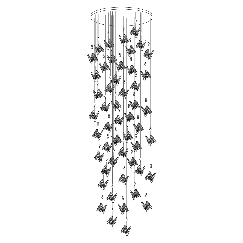 Lunora Modern Butterfly Pendant Light-Neutral Decor