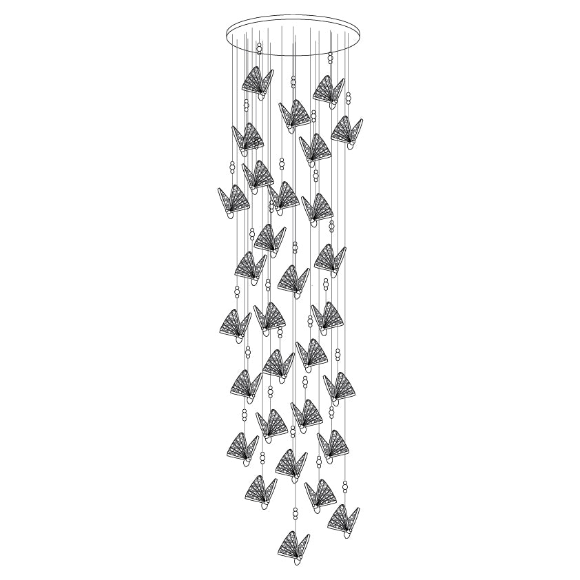 Lunora Modern Butterfly Pendant Light-Neutral Decor