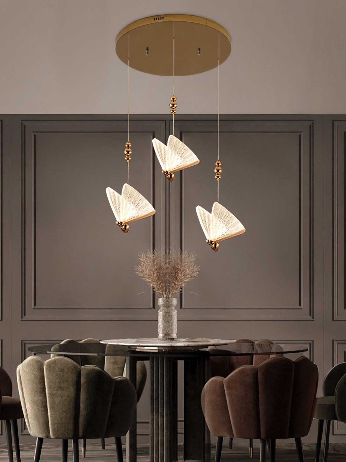 Lunora Modern Butterfly Pendant Light-Neutral Decor