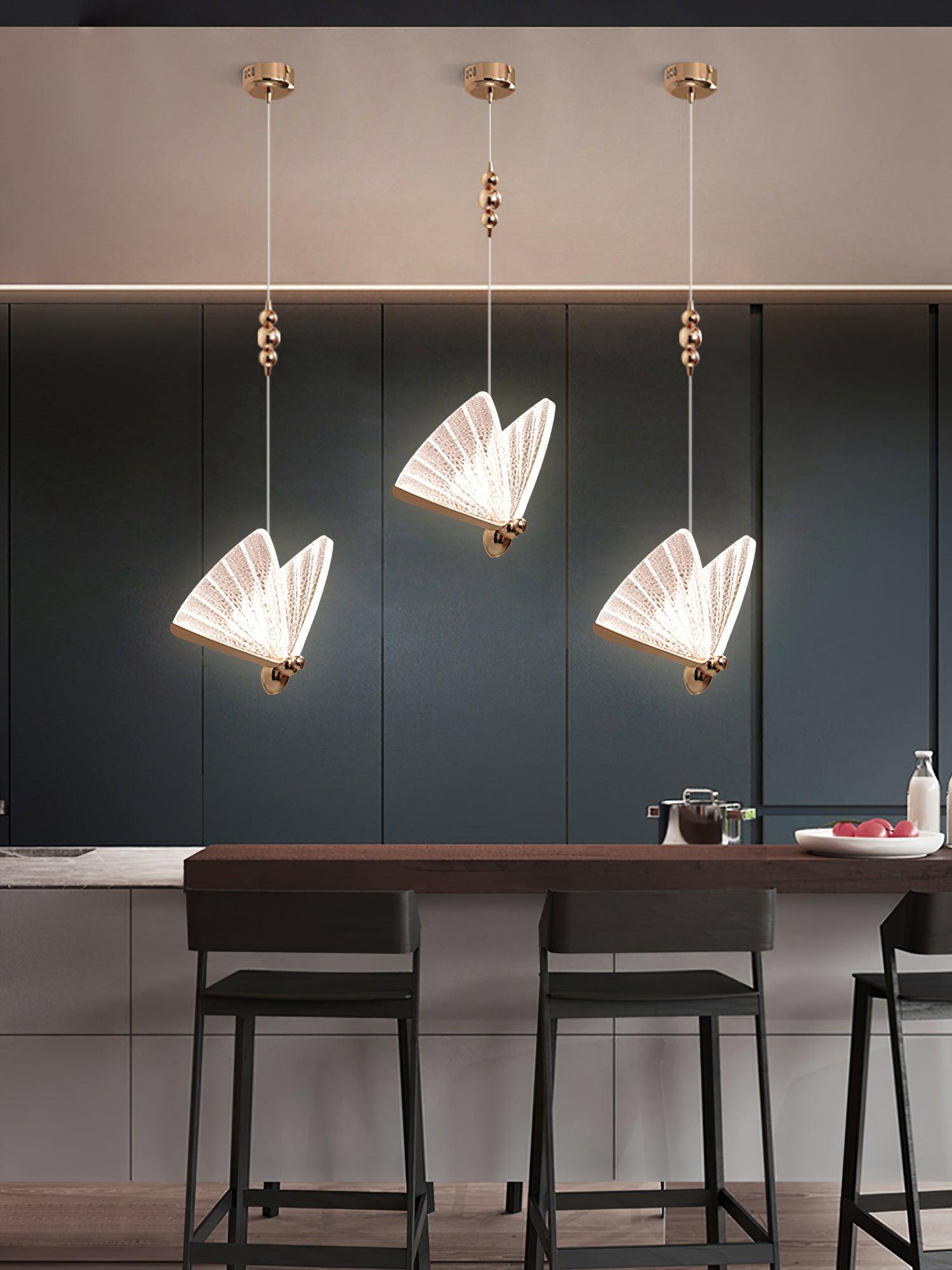 Lunora Modern Butterfly Pendant Light-Neutral Decor
