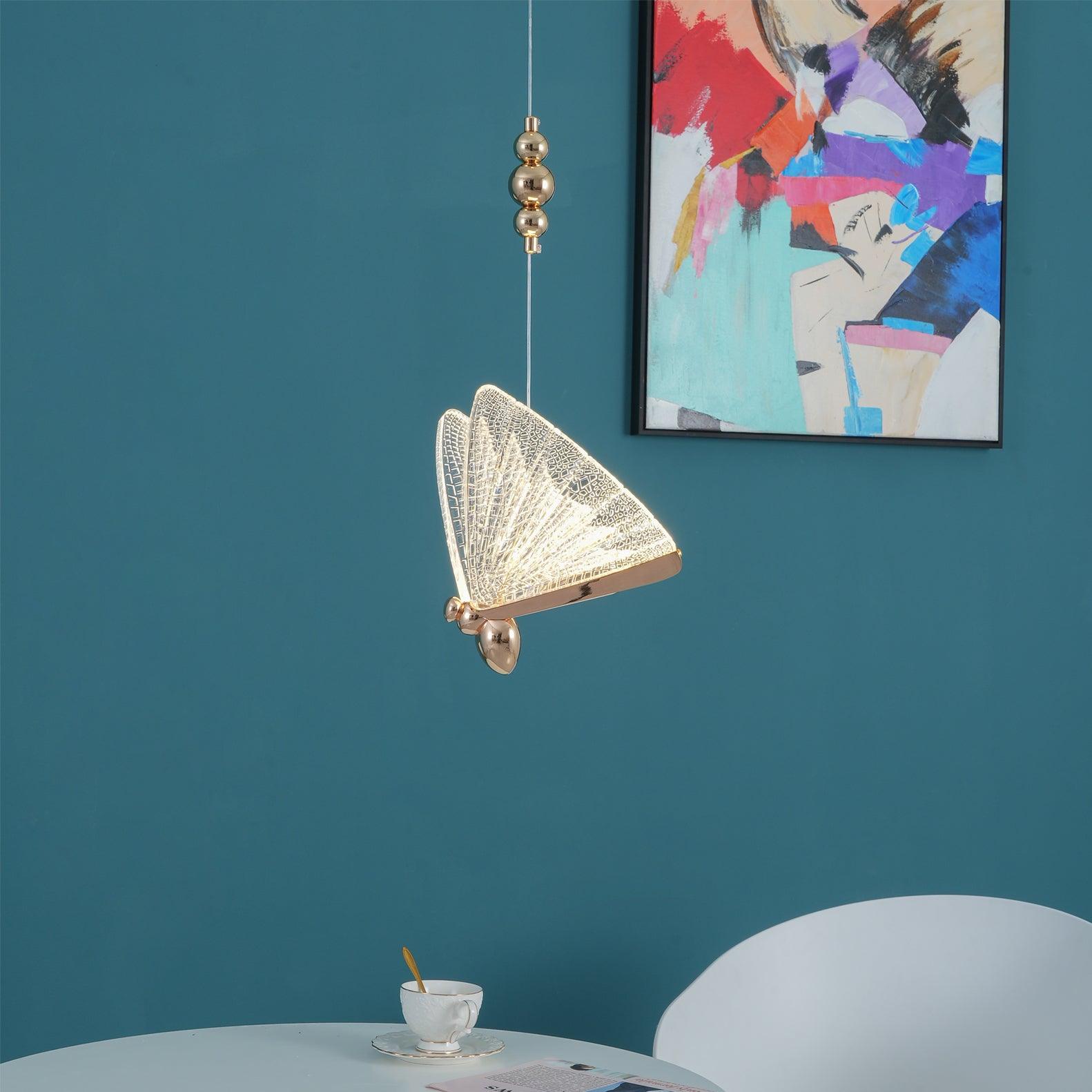 Lunora Modern Butterfly Pendant Light-Neutral Decor