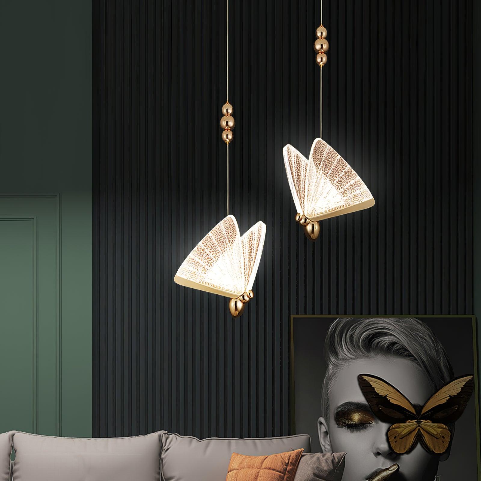 Lunora Modern Butterfly Pendant Light-Neutral Decor