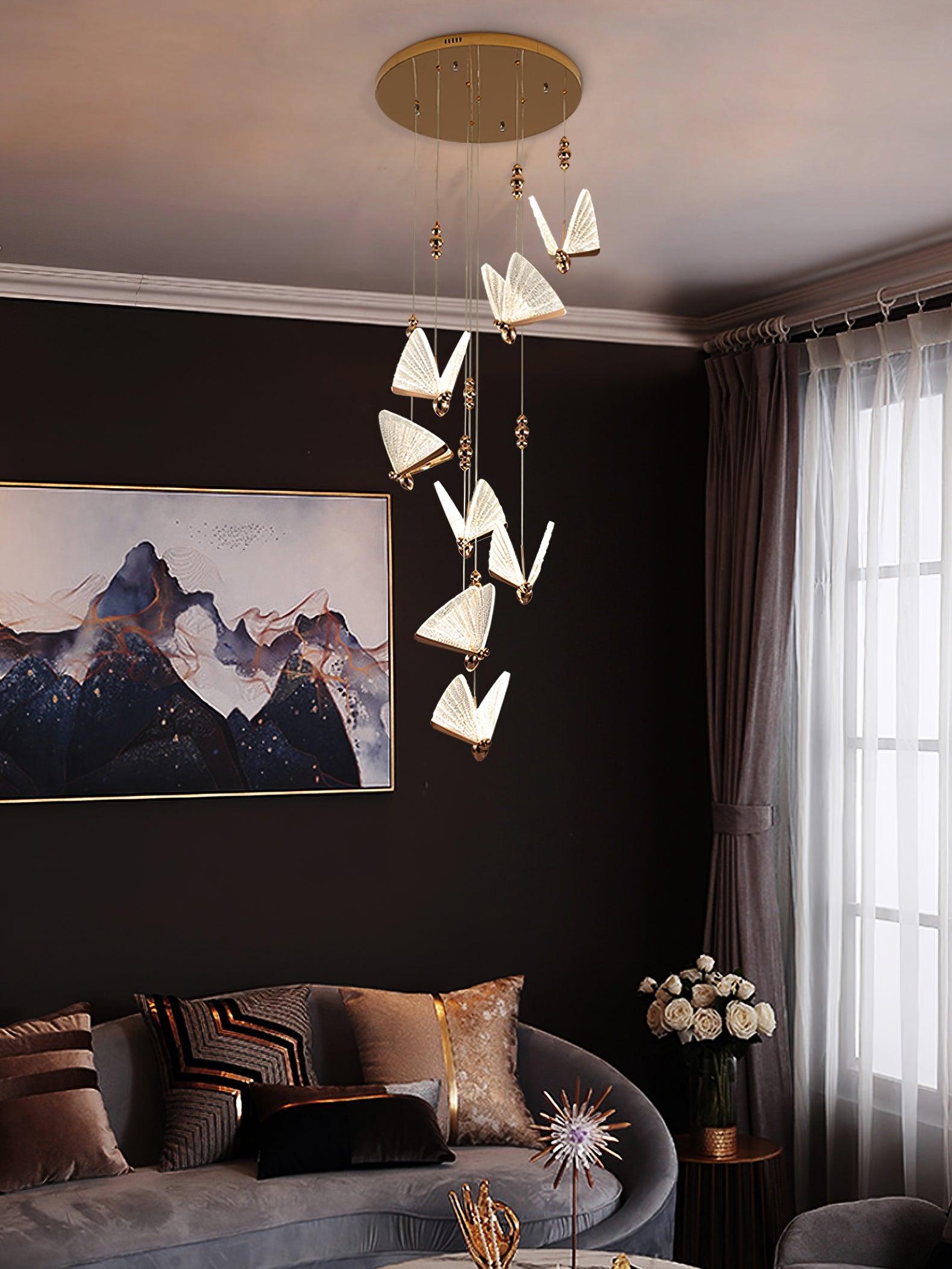 Lunora Modern Butterfly Pendant Light-Neutral Decor