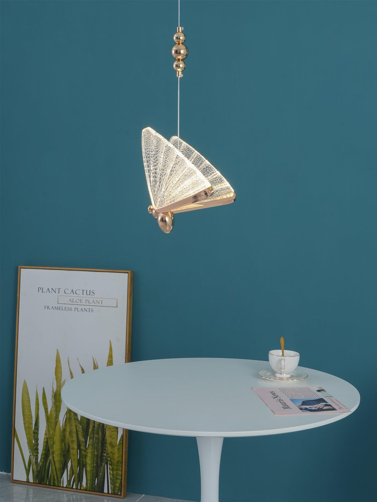 Lunora Modern Butterfly Pendant Light-Neutral Decor