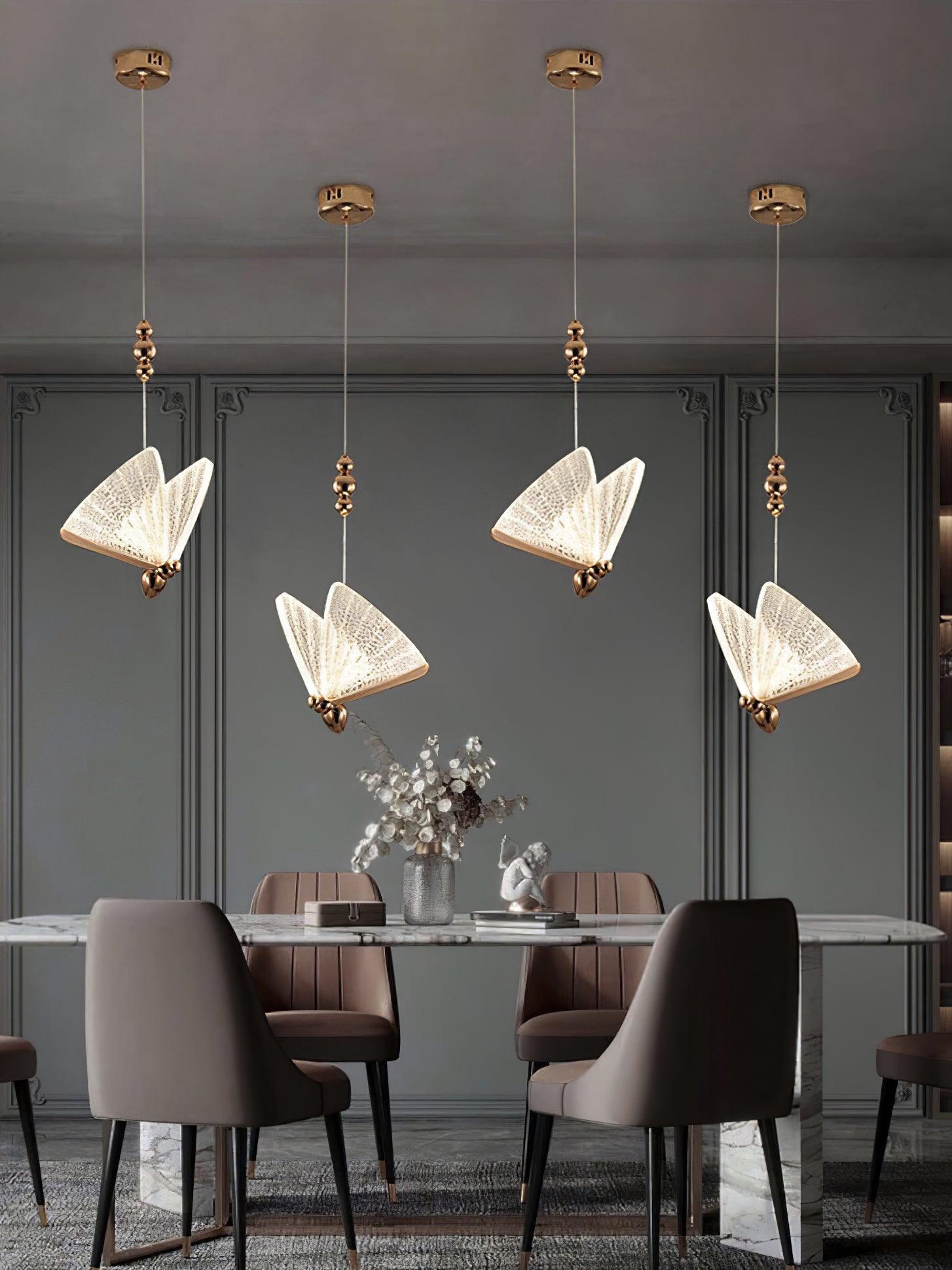 Lunora Modern Butterfly Pendant Light-Neutral Decor
