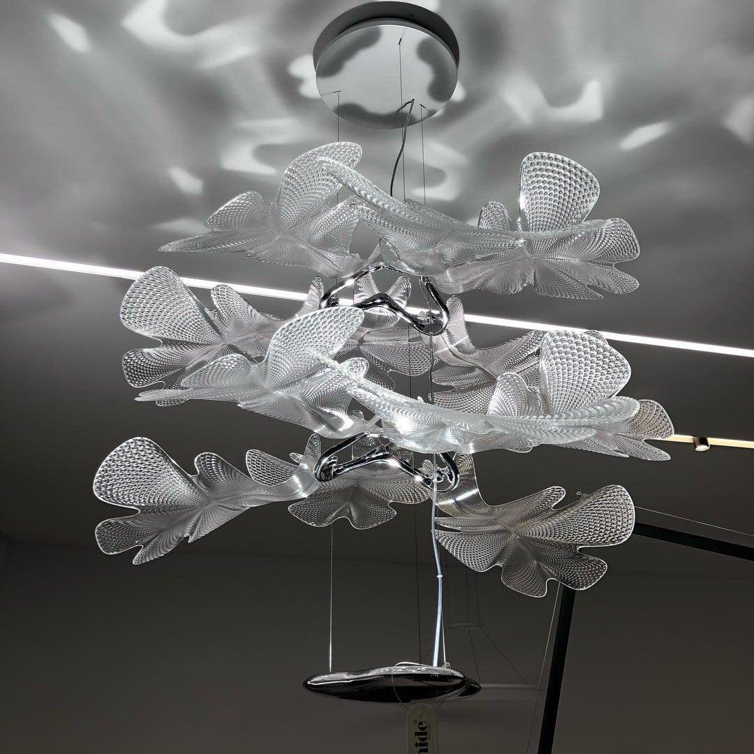Ravis Chandelier Suspension Clear Leaf-Neutral Decor