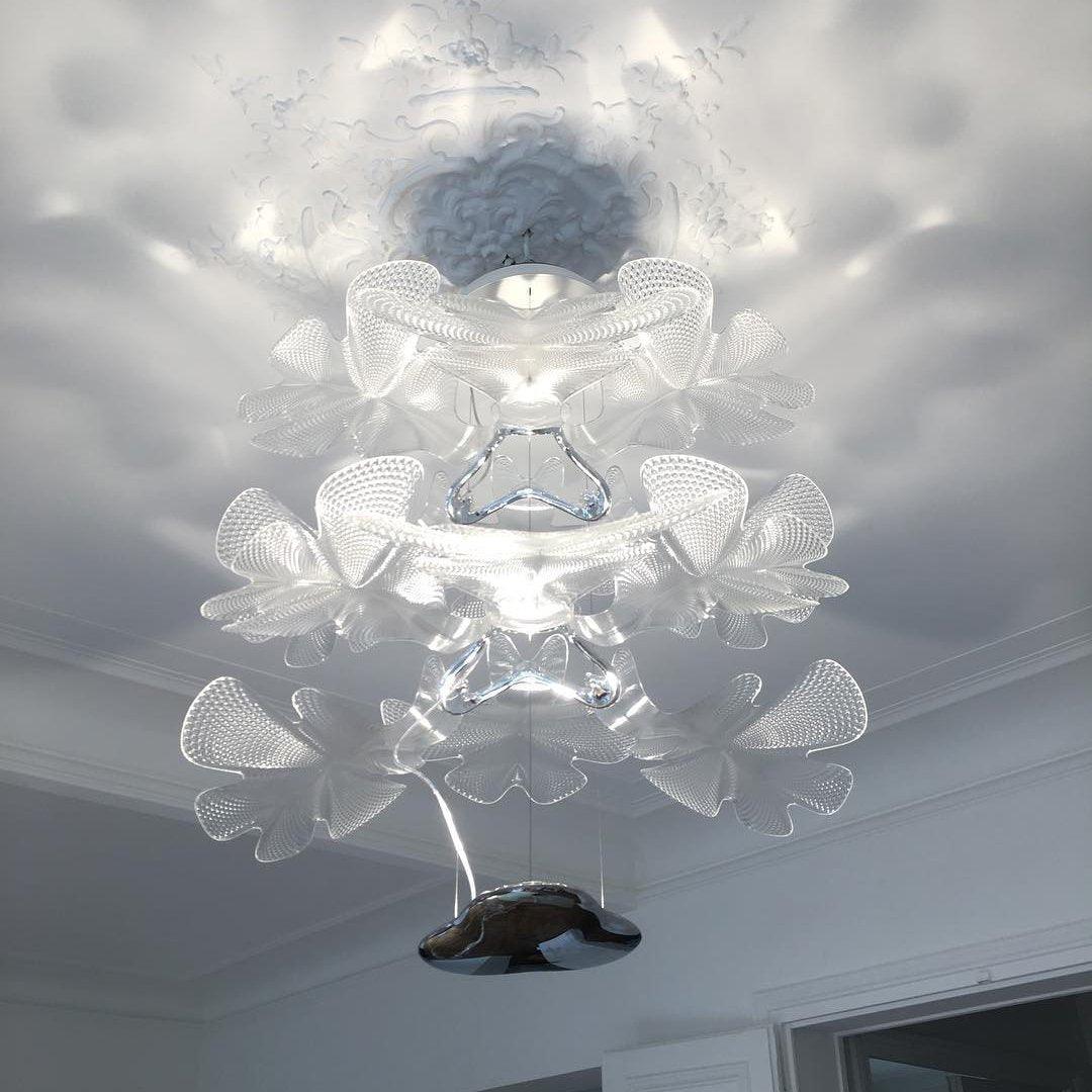 Ravis Chandelier Suspension Clear Leaf-Neutral Decor