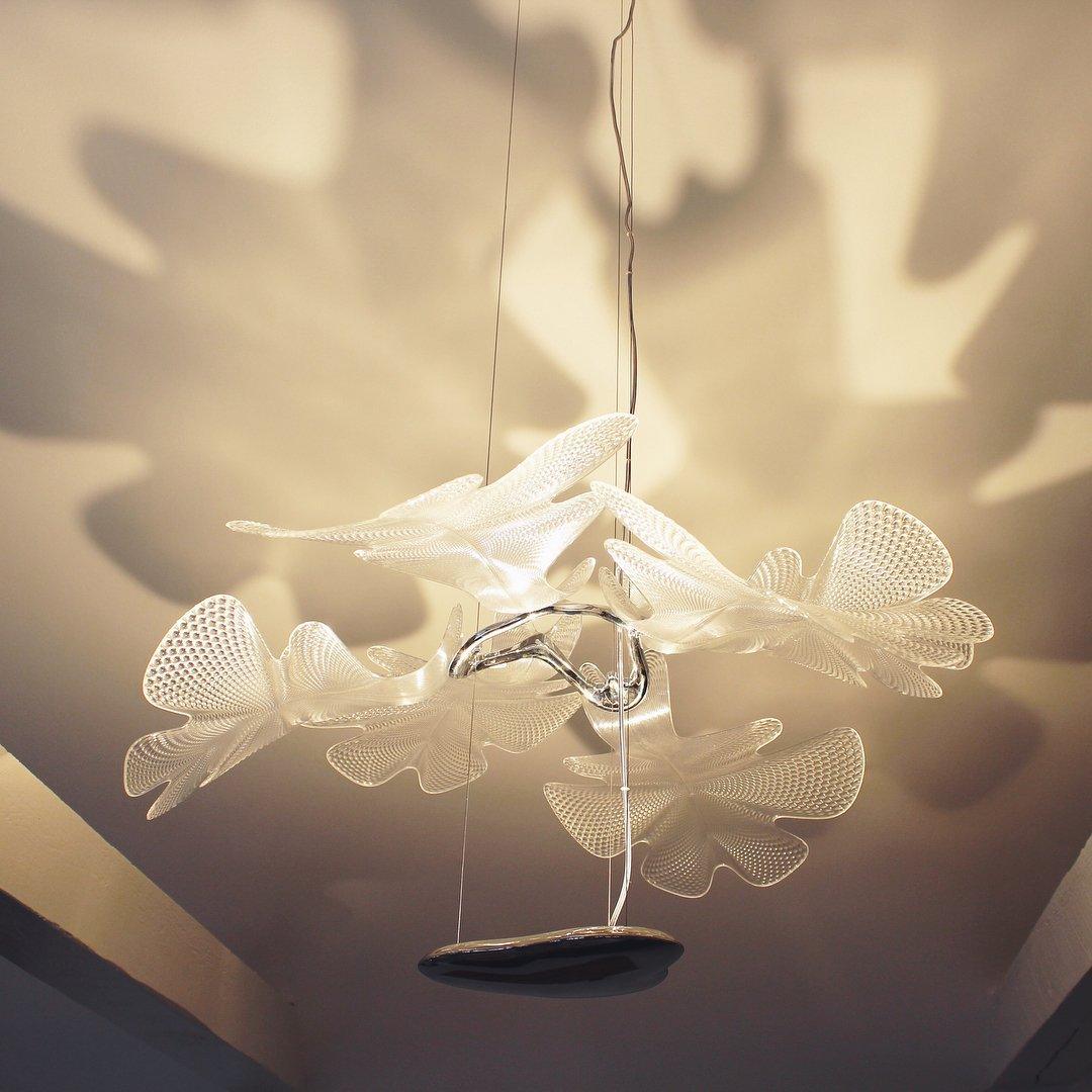 Ravis Chandelier Suspension Clear Leaf-Neutral Decor