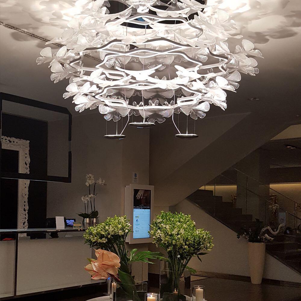 Ravis Chandelier Suspension Clear Leaf-Neutral Decor