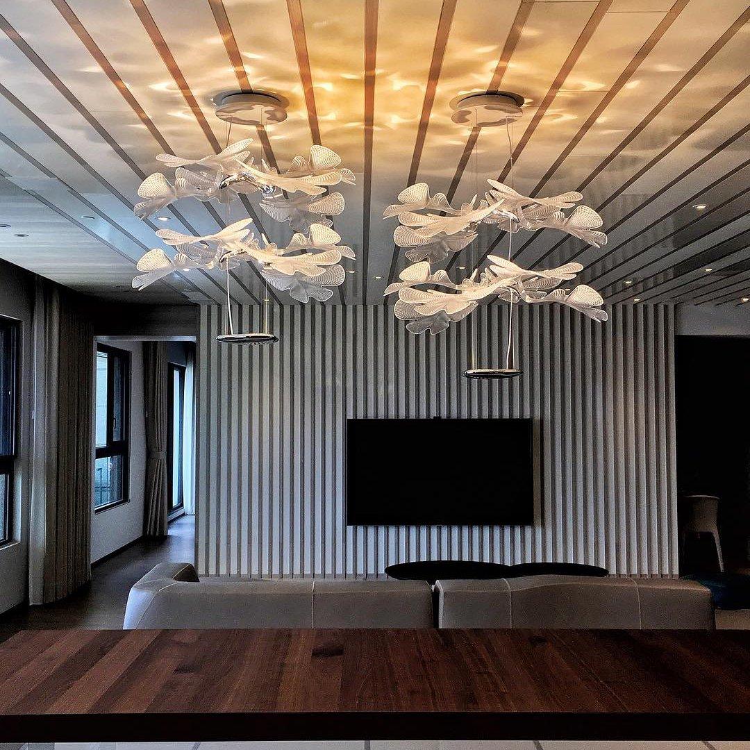 Ravis Chandelier Suspension Clear Leaf-Neutral Decor