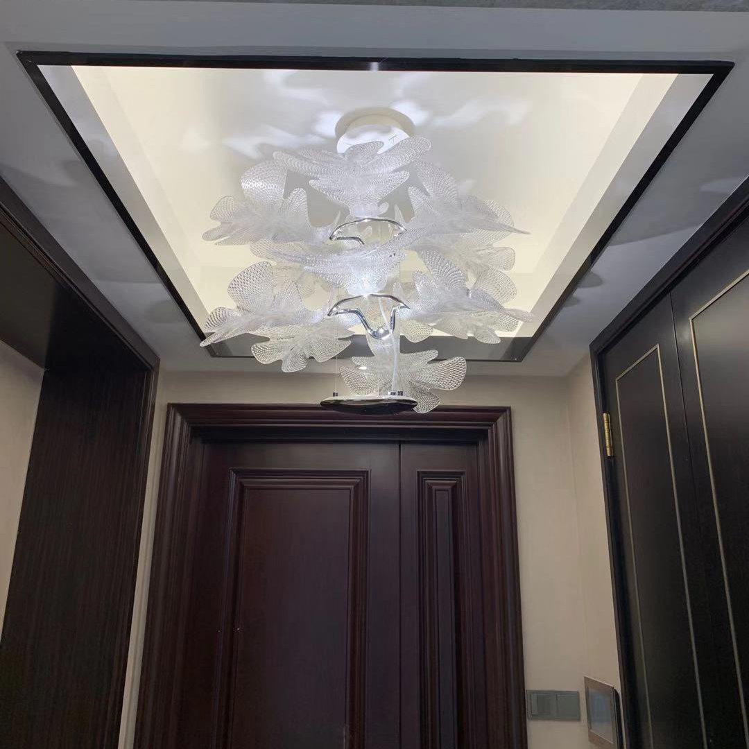 Ravis Chandelier Suspension Clear Leaf-Neutral Decor